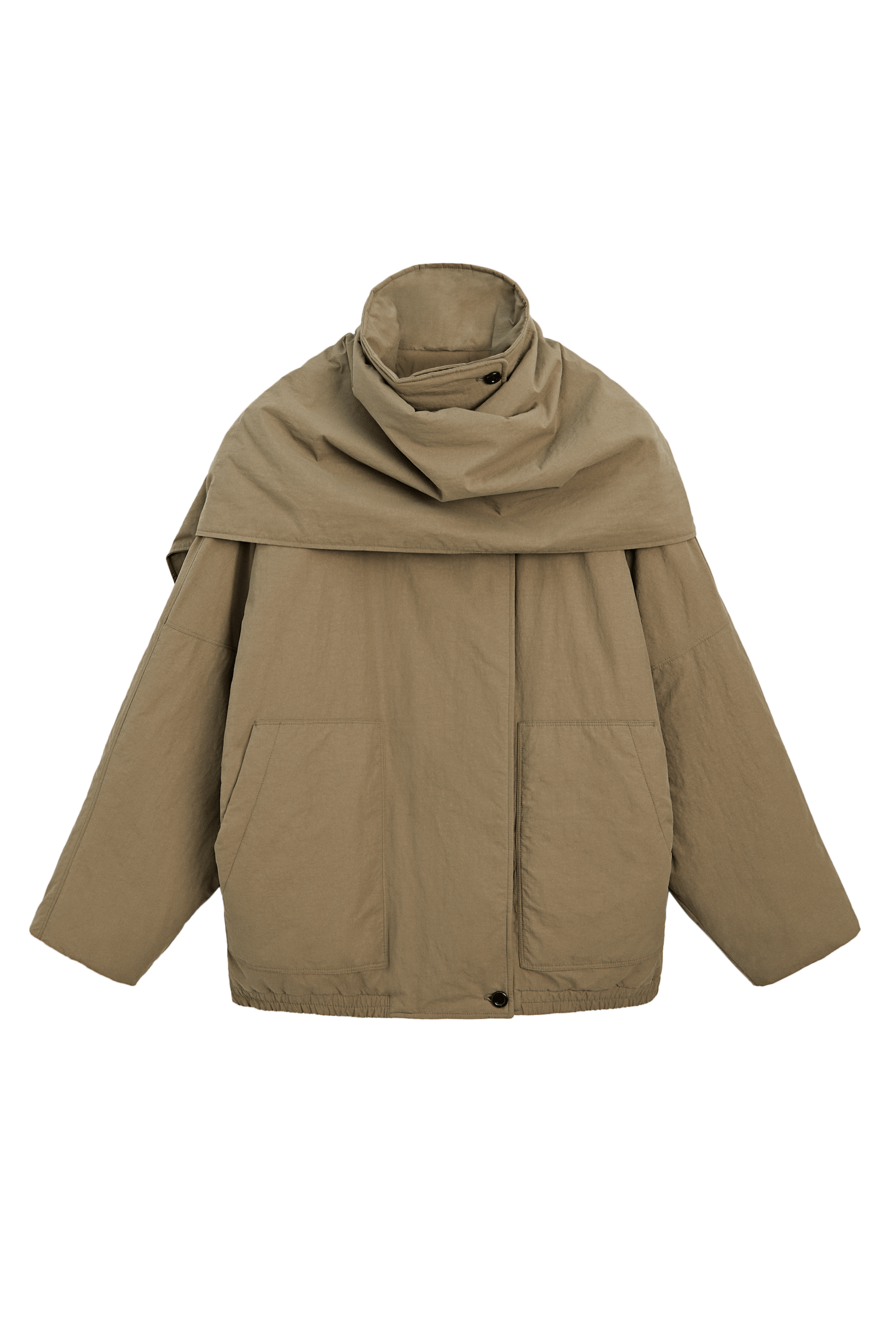 Massimo Dutti Eşarplı kapitone bomber ceket görsel 7
