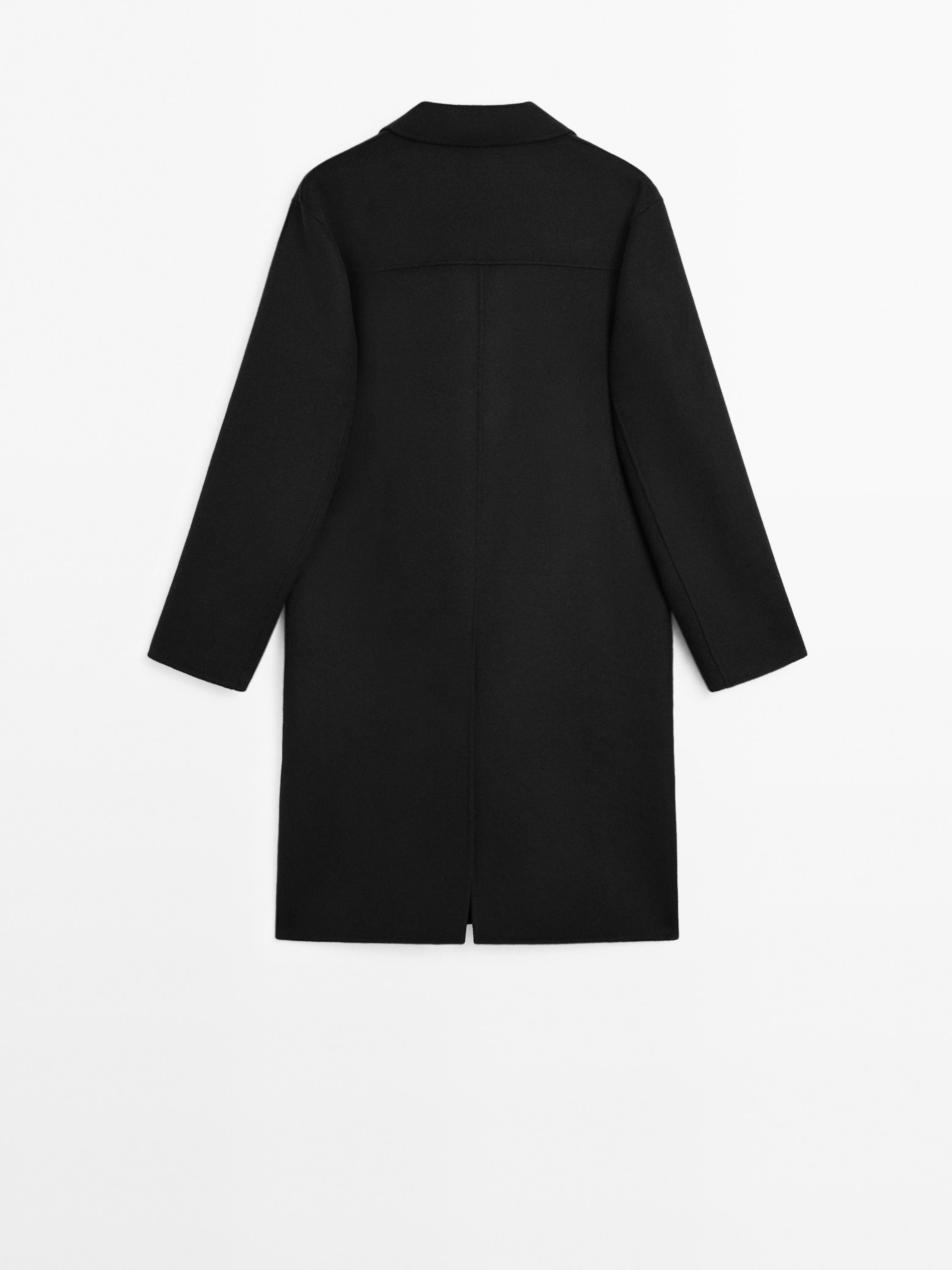 Manteau long en laine mélangée