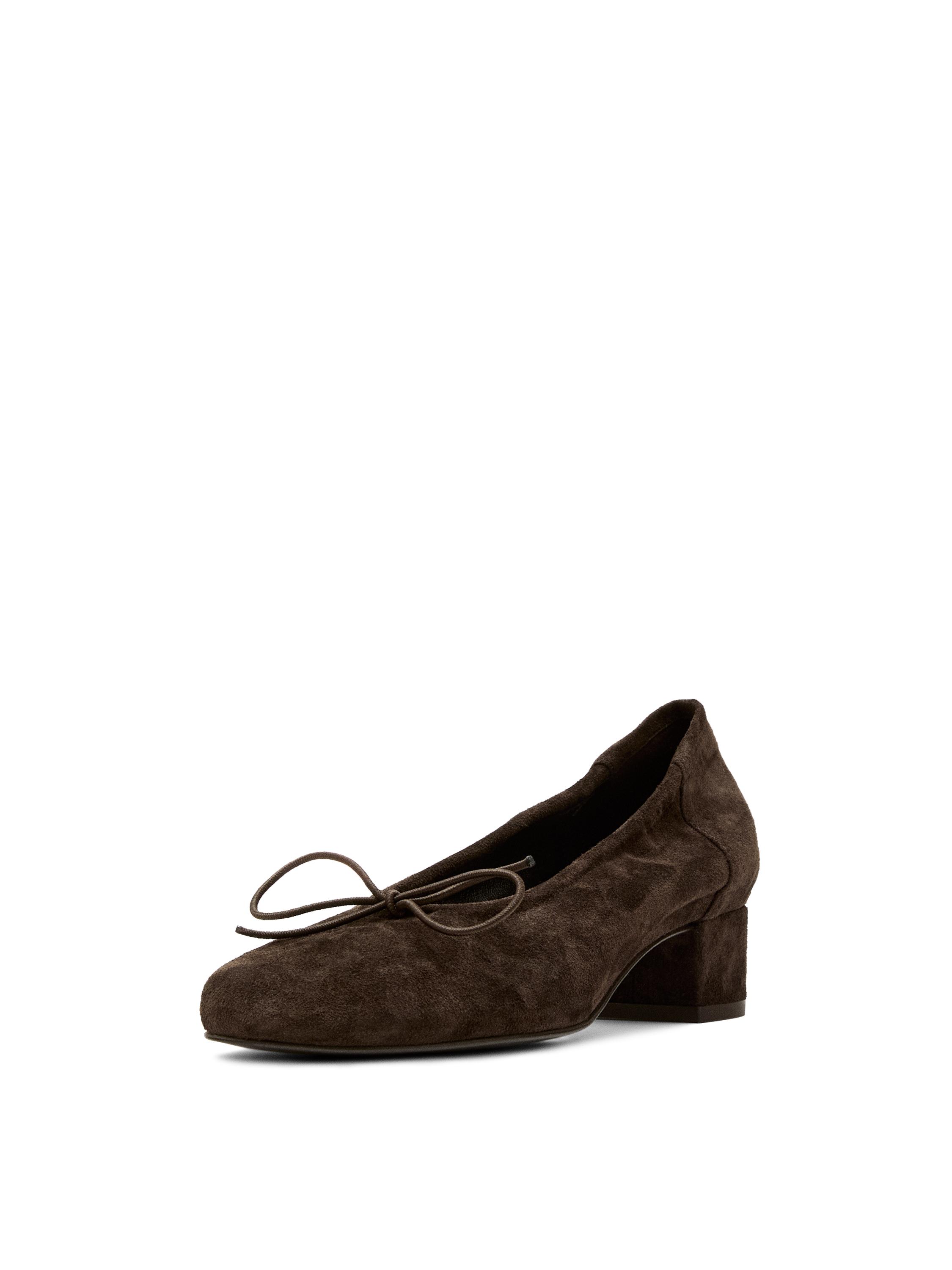 High-heel ballerinas — BROWN