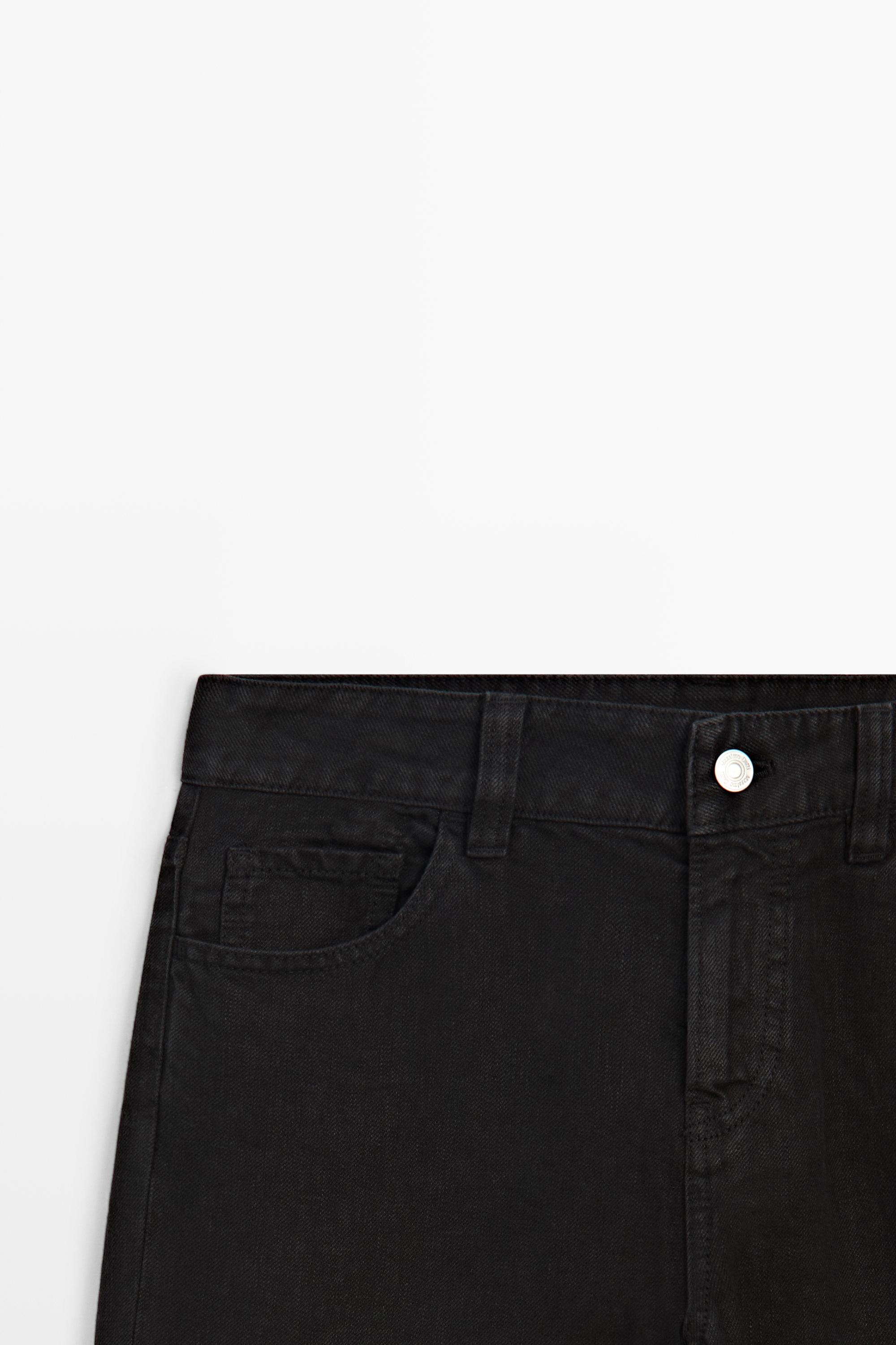 Low-rise cropped straight-leg jeans — BLACK