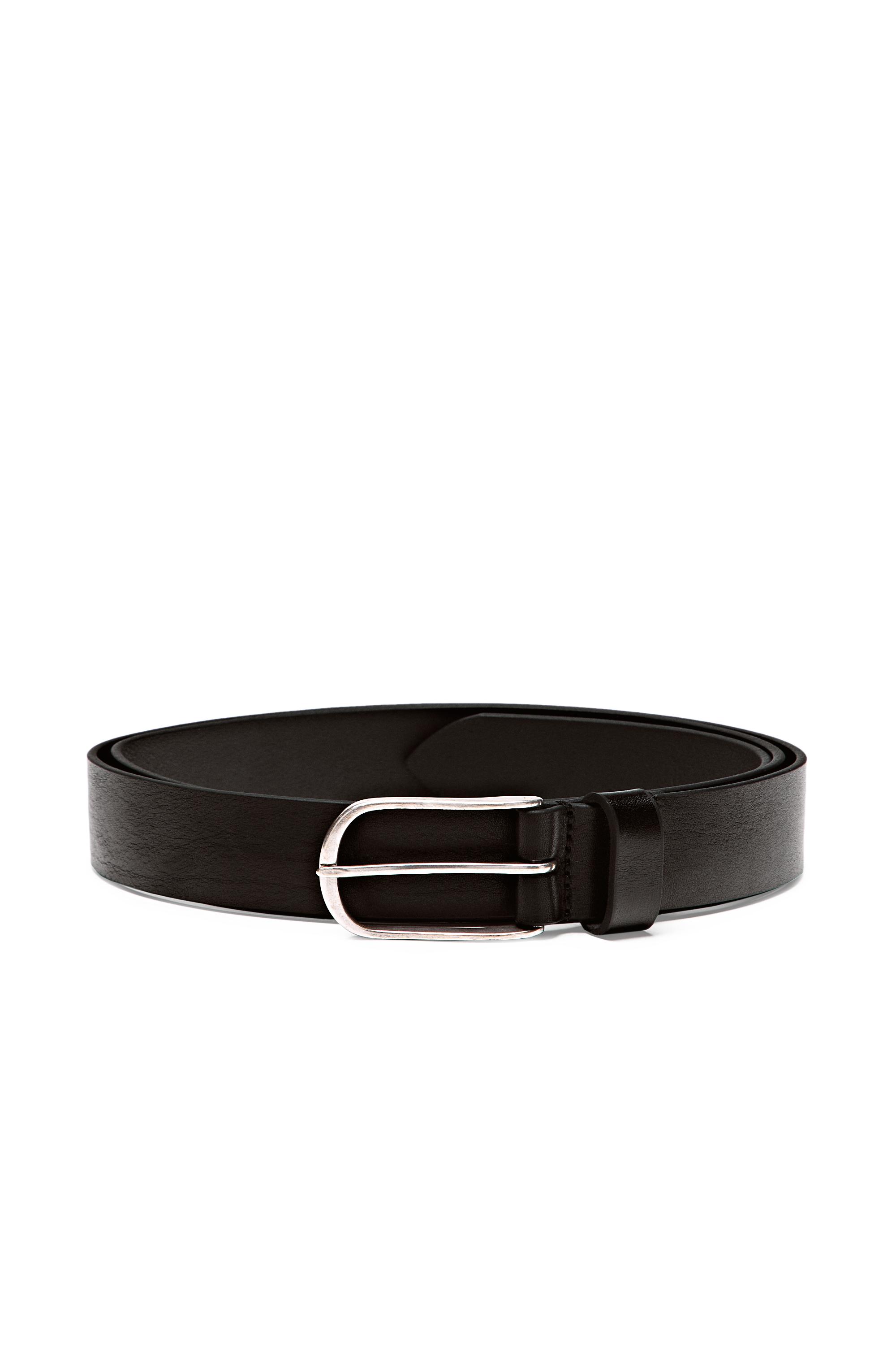 Nappa leather belt — BLACK