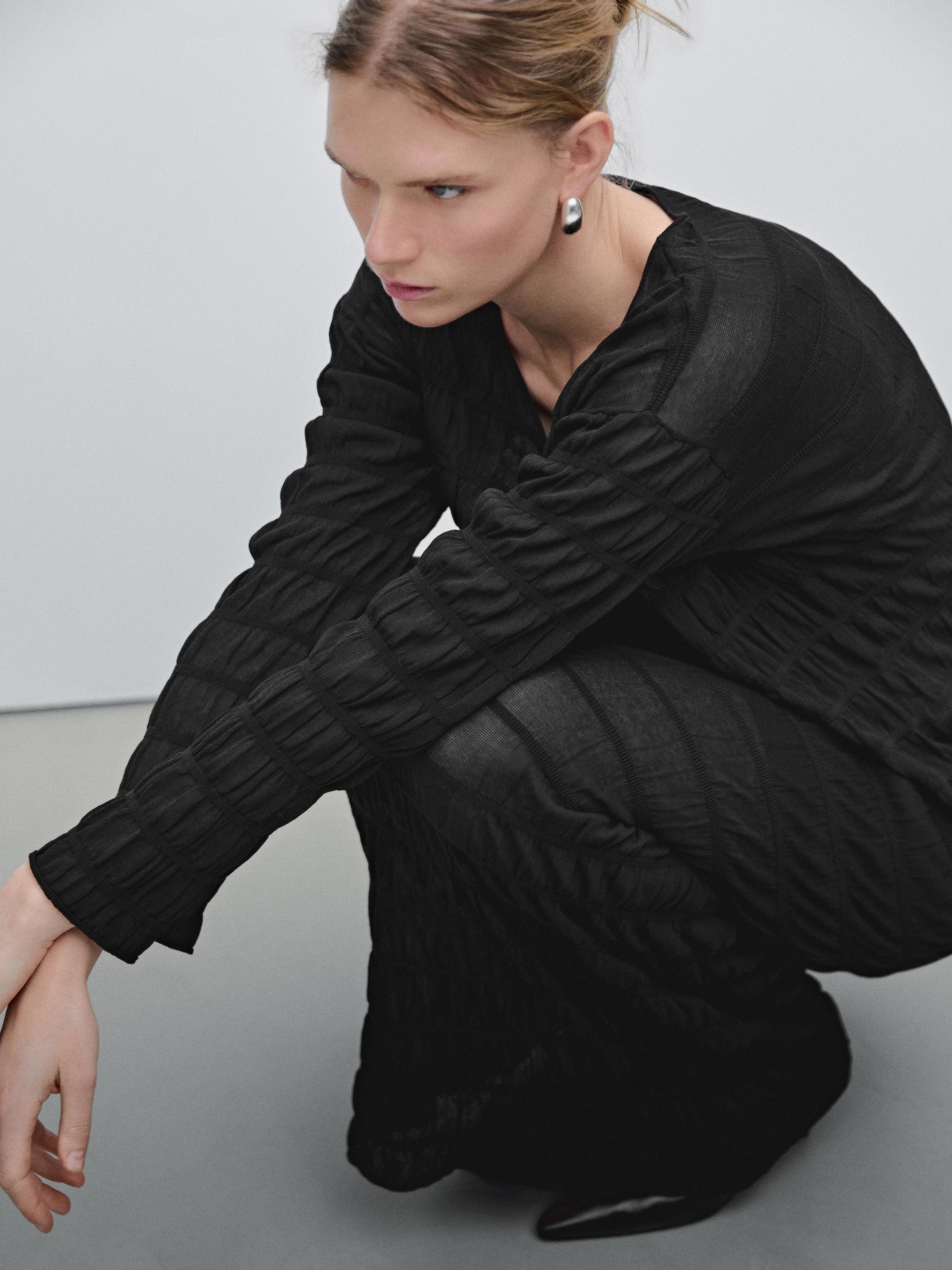 Jupe longue froncée