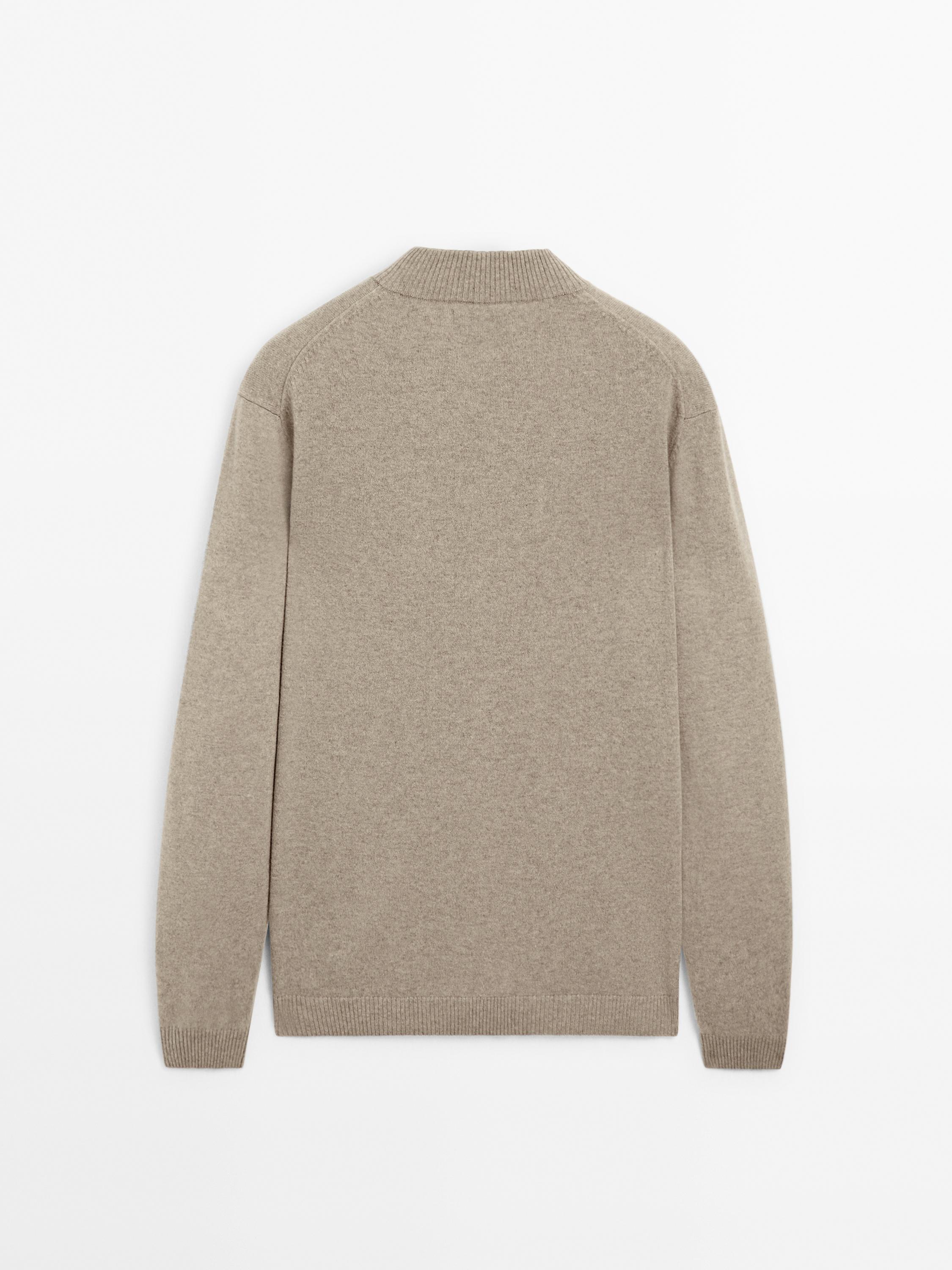100% cashmere bomber cardigan