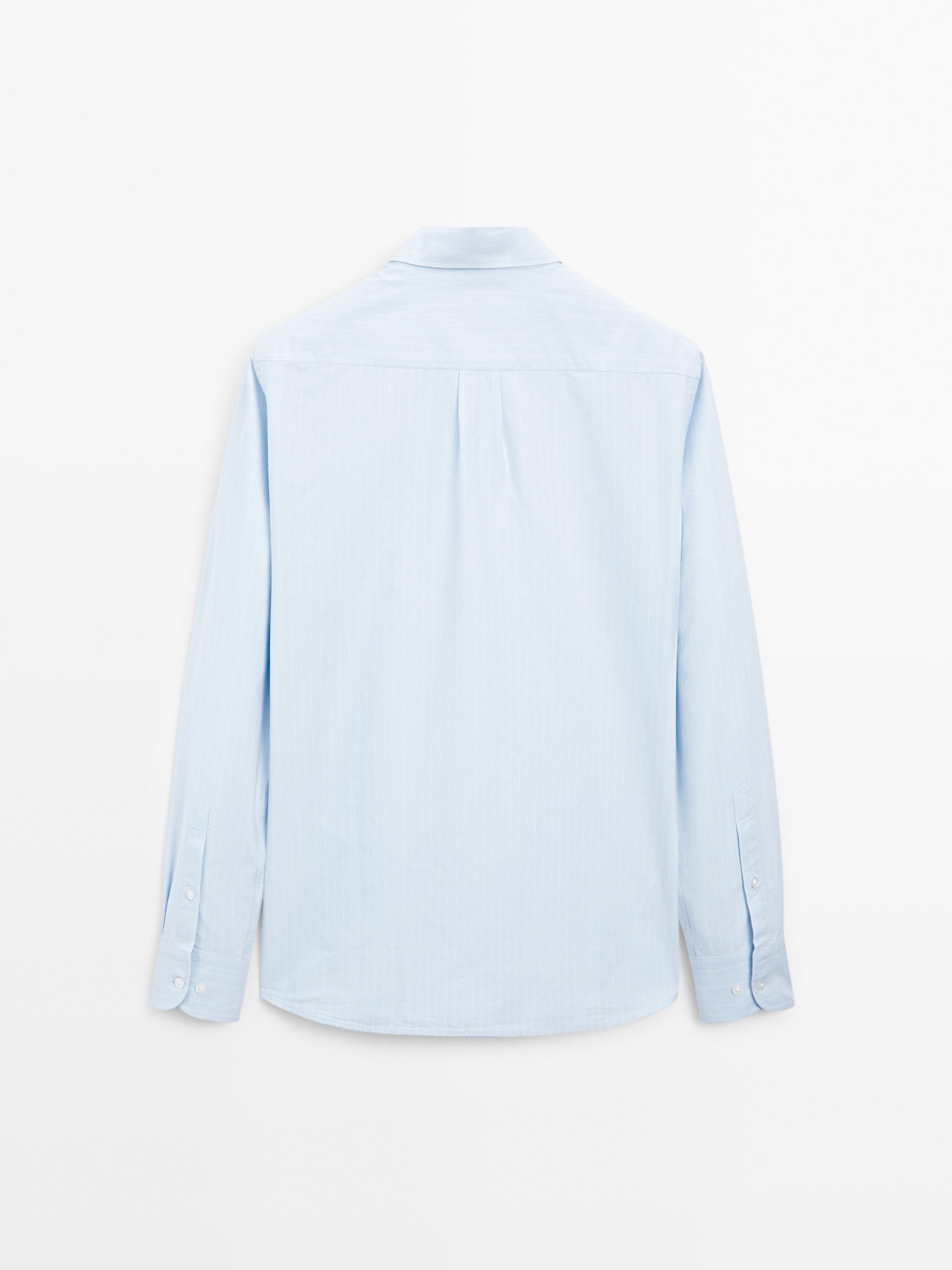 Camisa rayas regular fit algodón