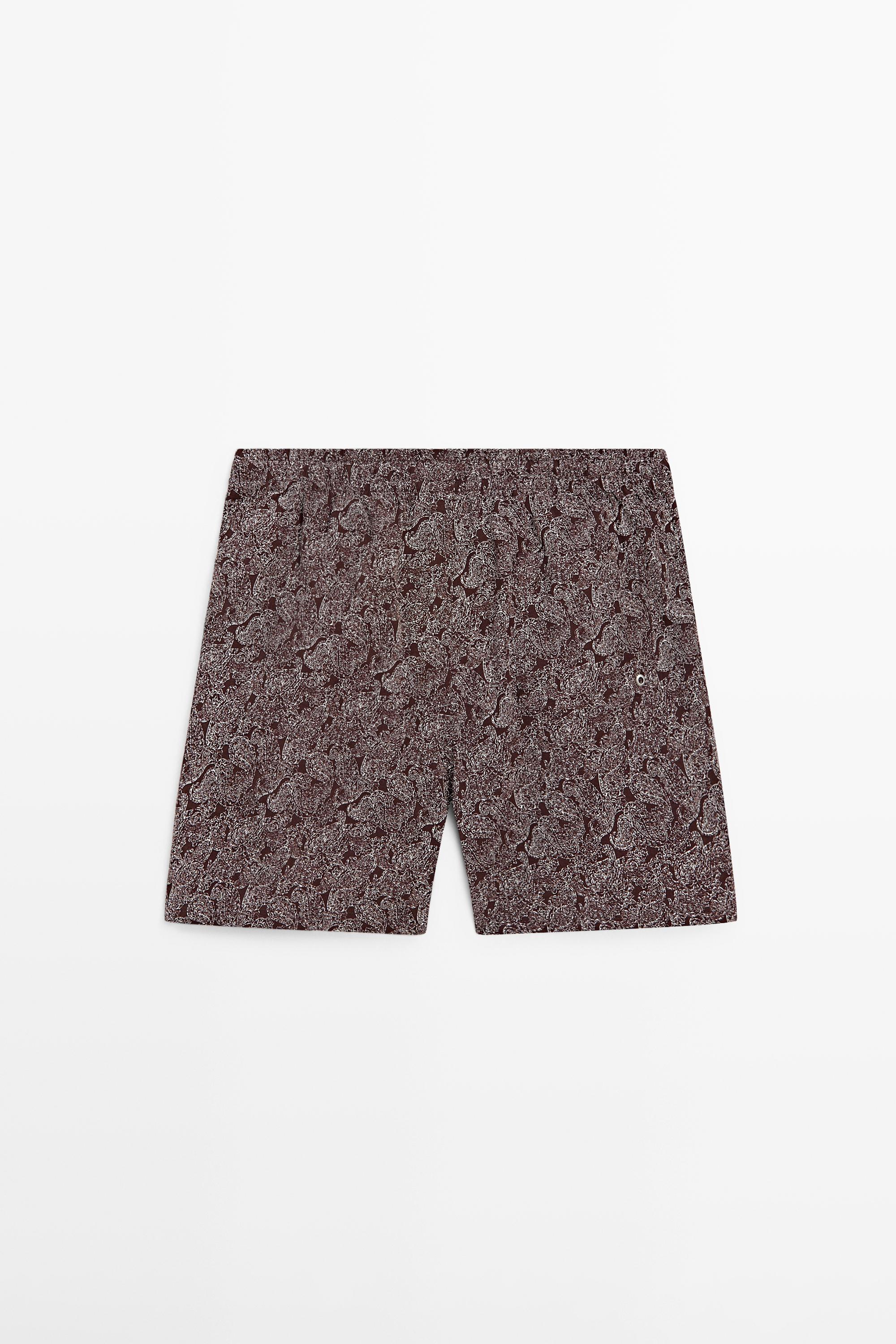 Paisley print swimming trunks — RUSSET
