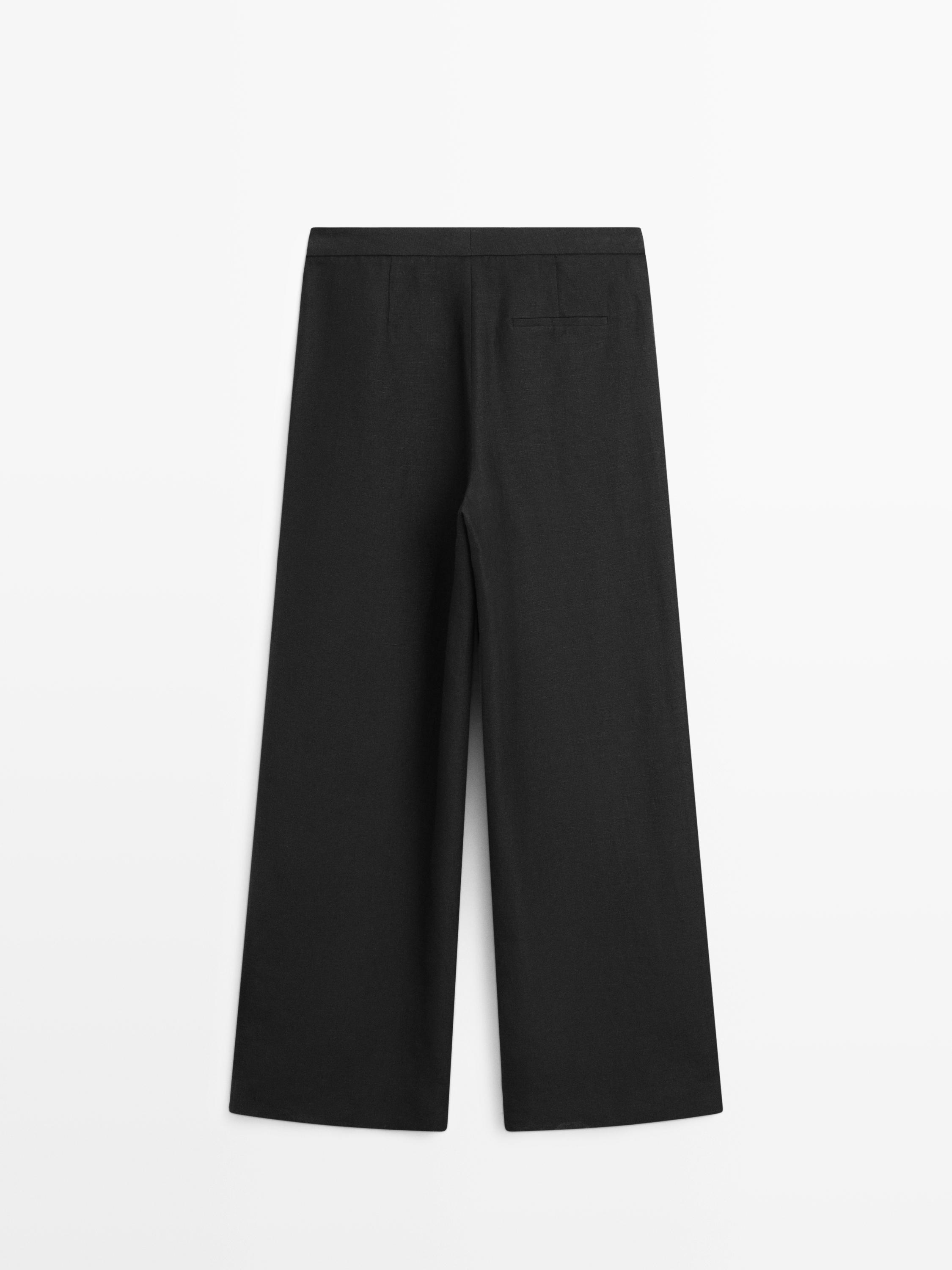 Keten dökümlü takım pantolonu