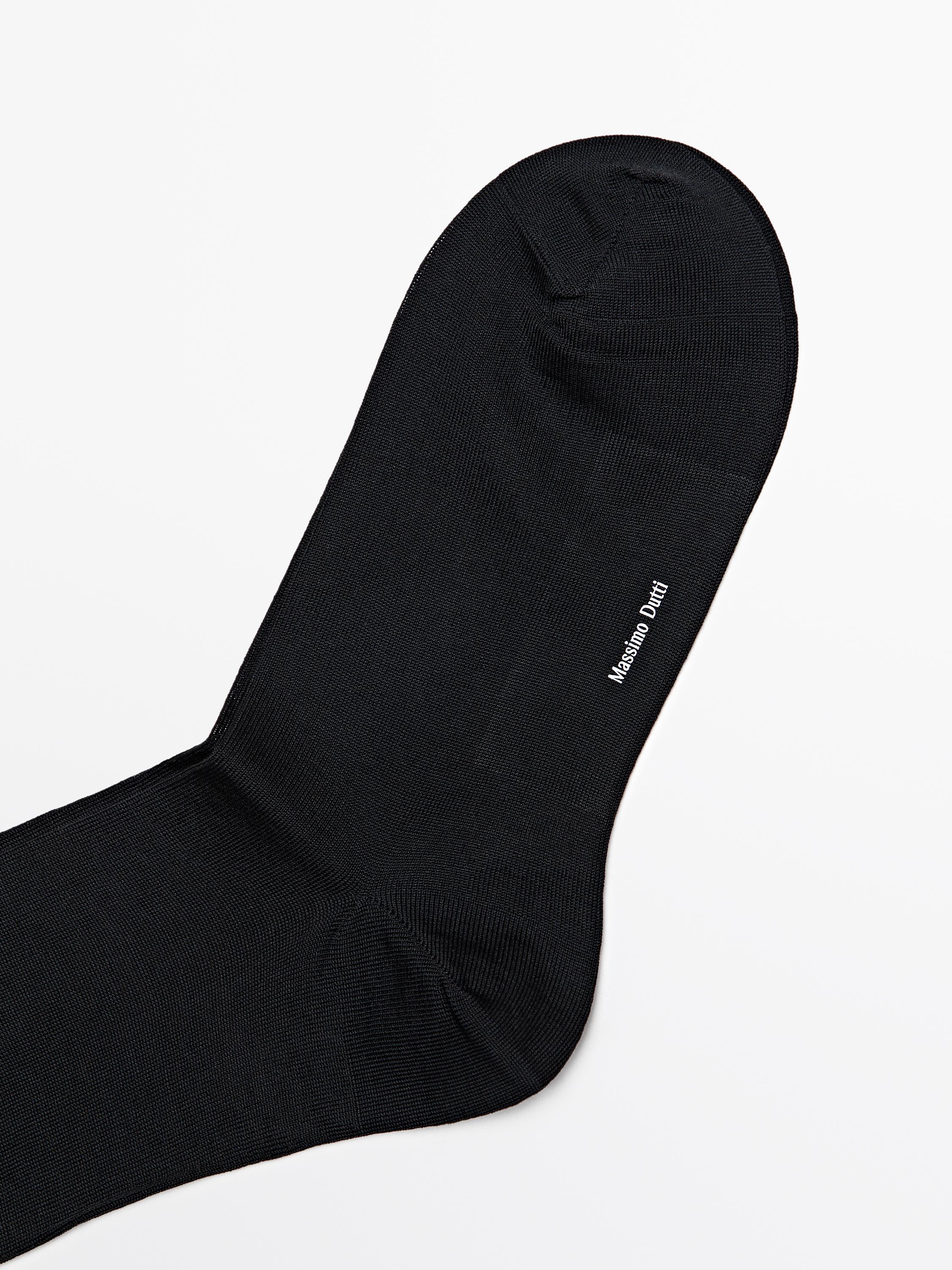 Plain smart socks — BLACK
