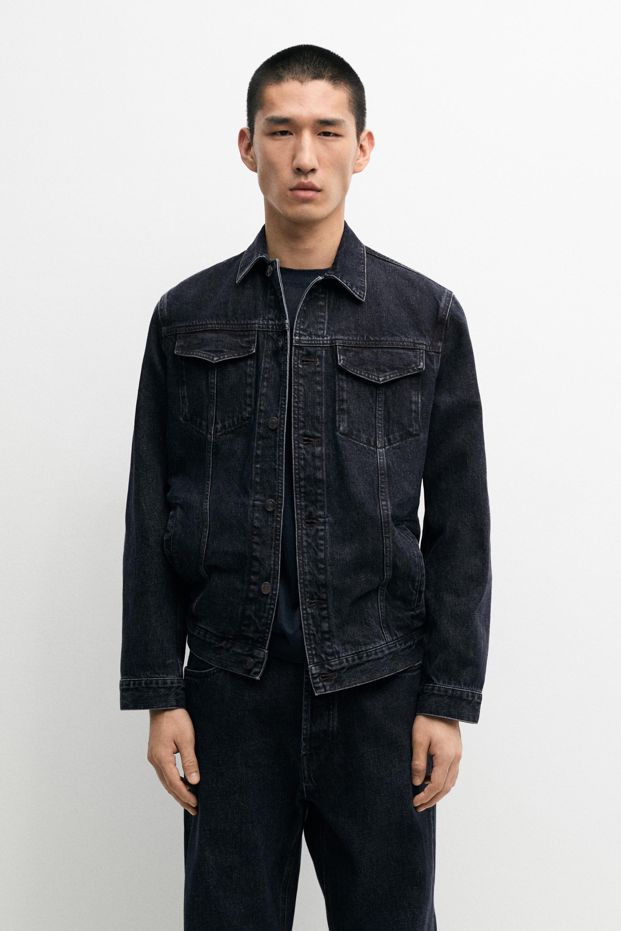 Denim trucker jacket — NAVY BLUE
