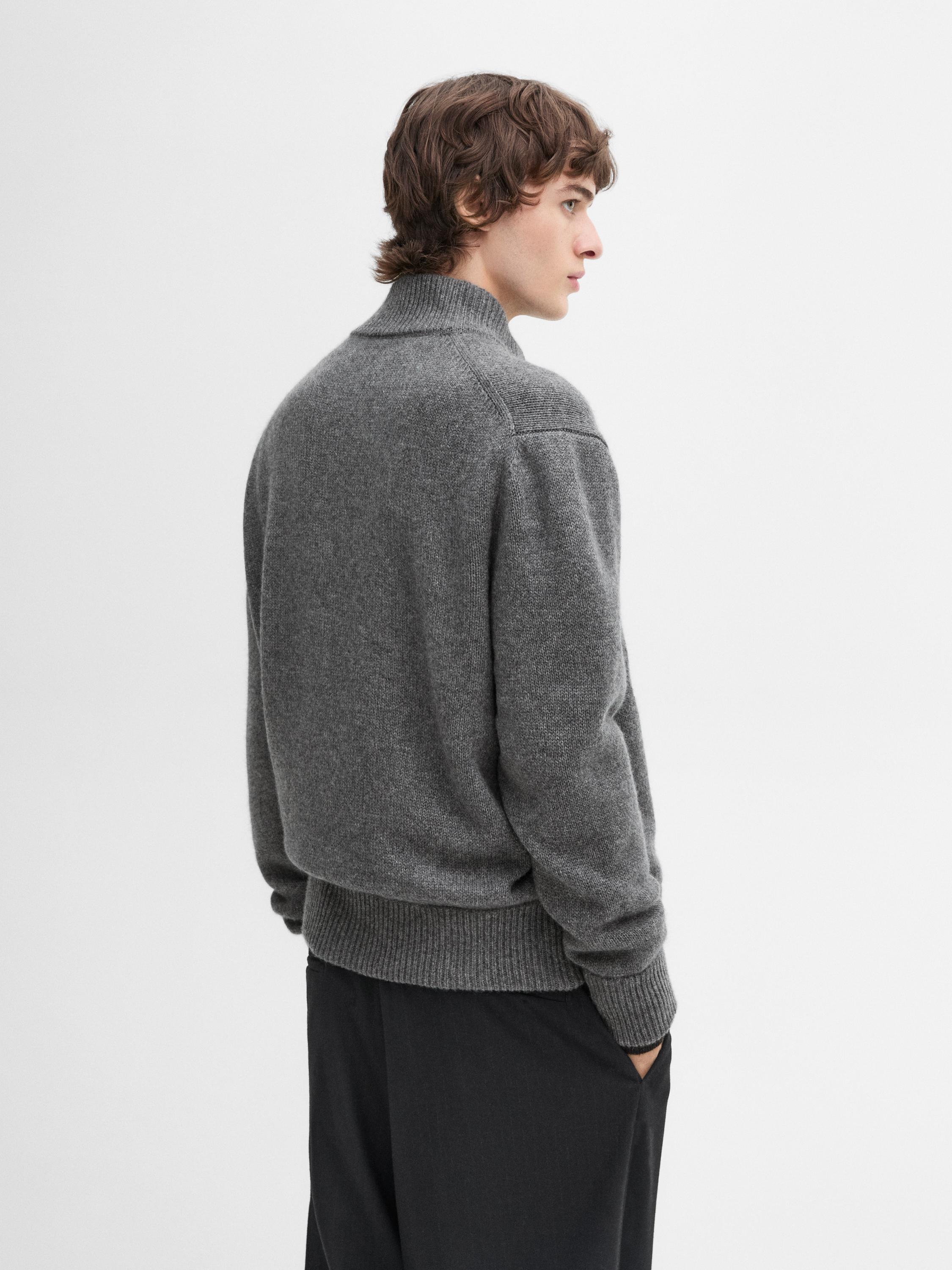 Zip-up cashmere bomber cardigan