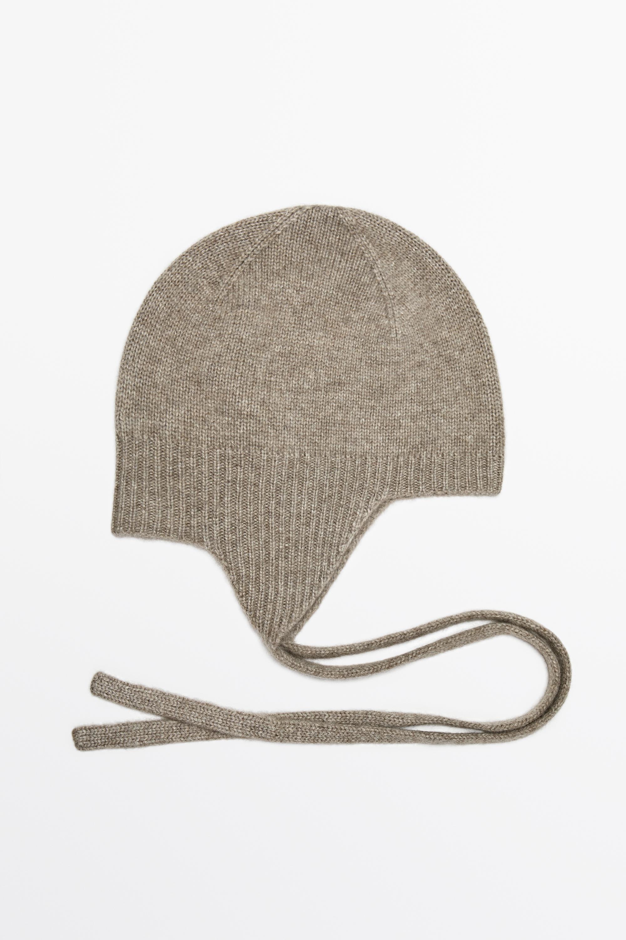 Bonnet 100 % cachemire à nouer