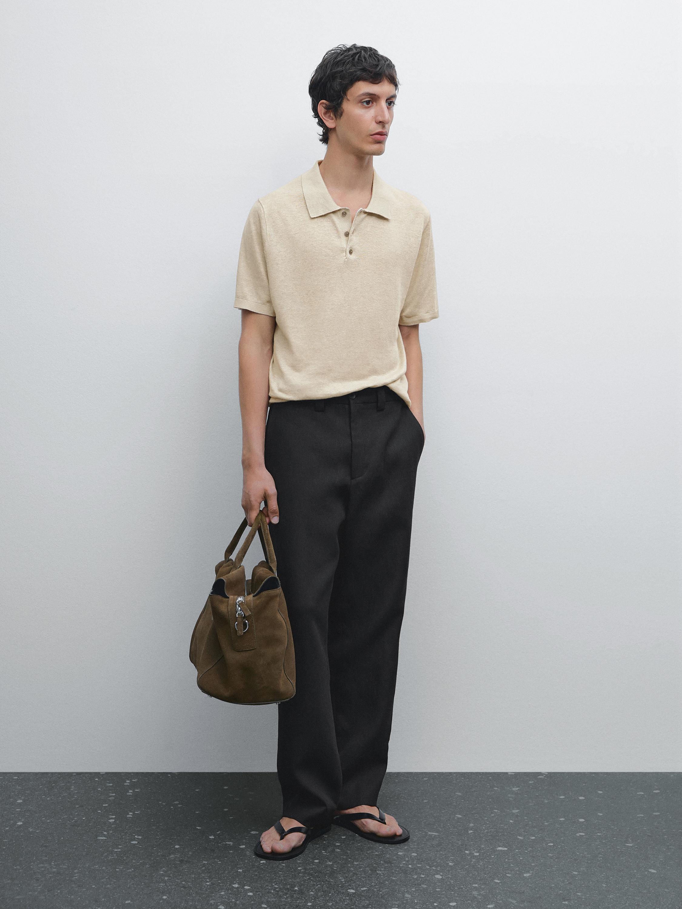 Polo en maille de lin