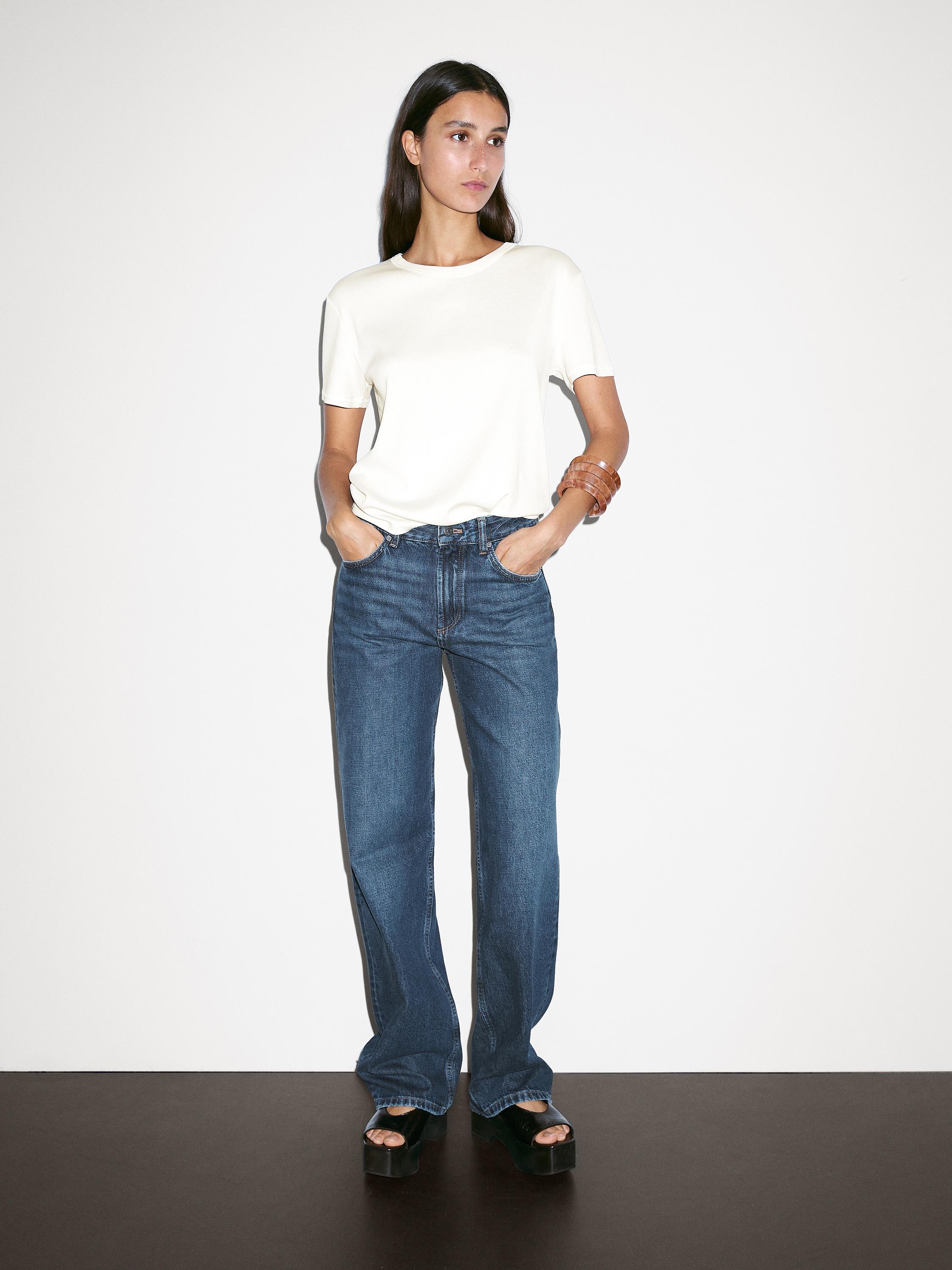 Regular fit T-shirt met detail kraag