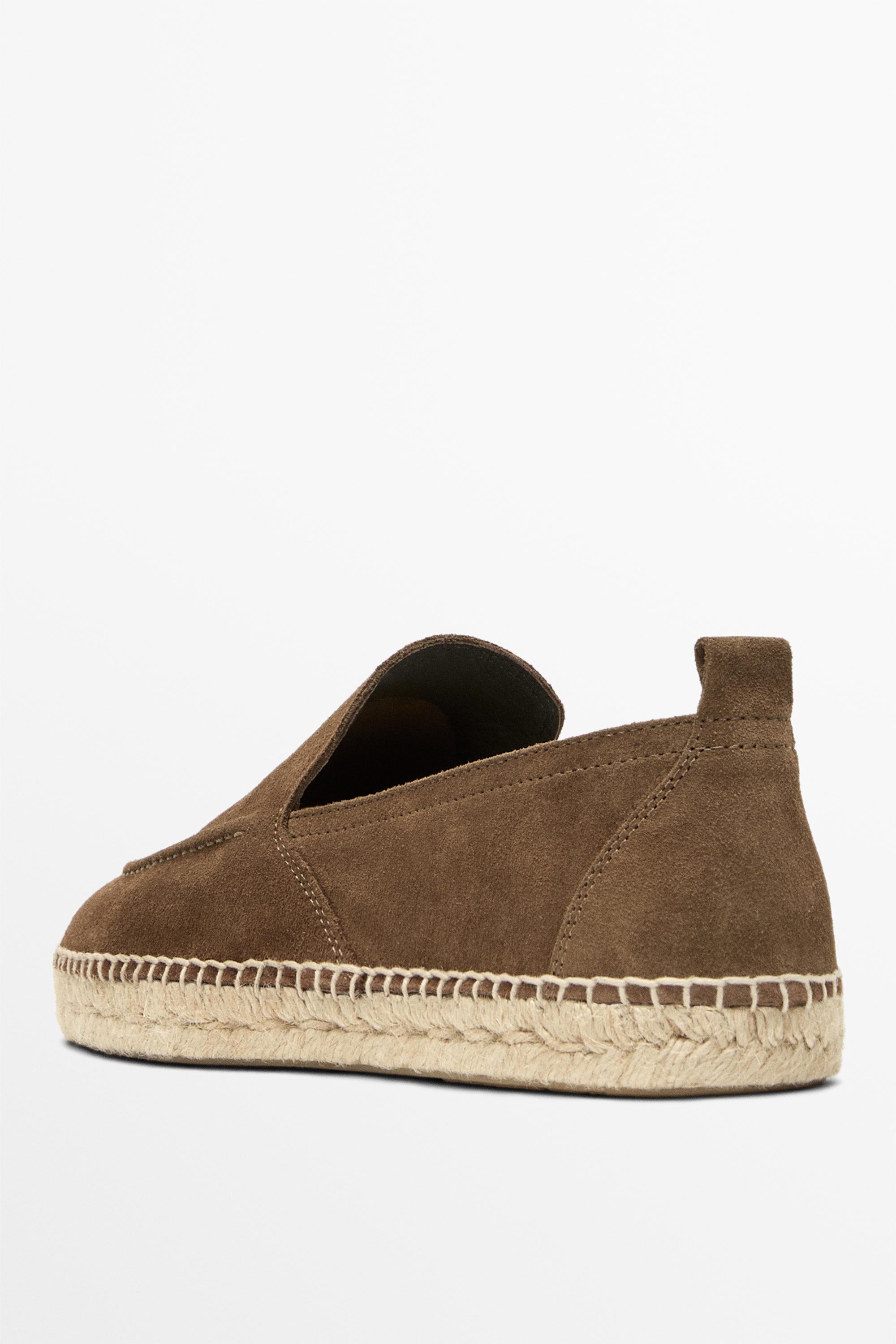 Leather espadrilles with moc toe — OCHRE