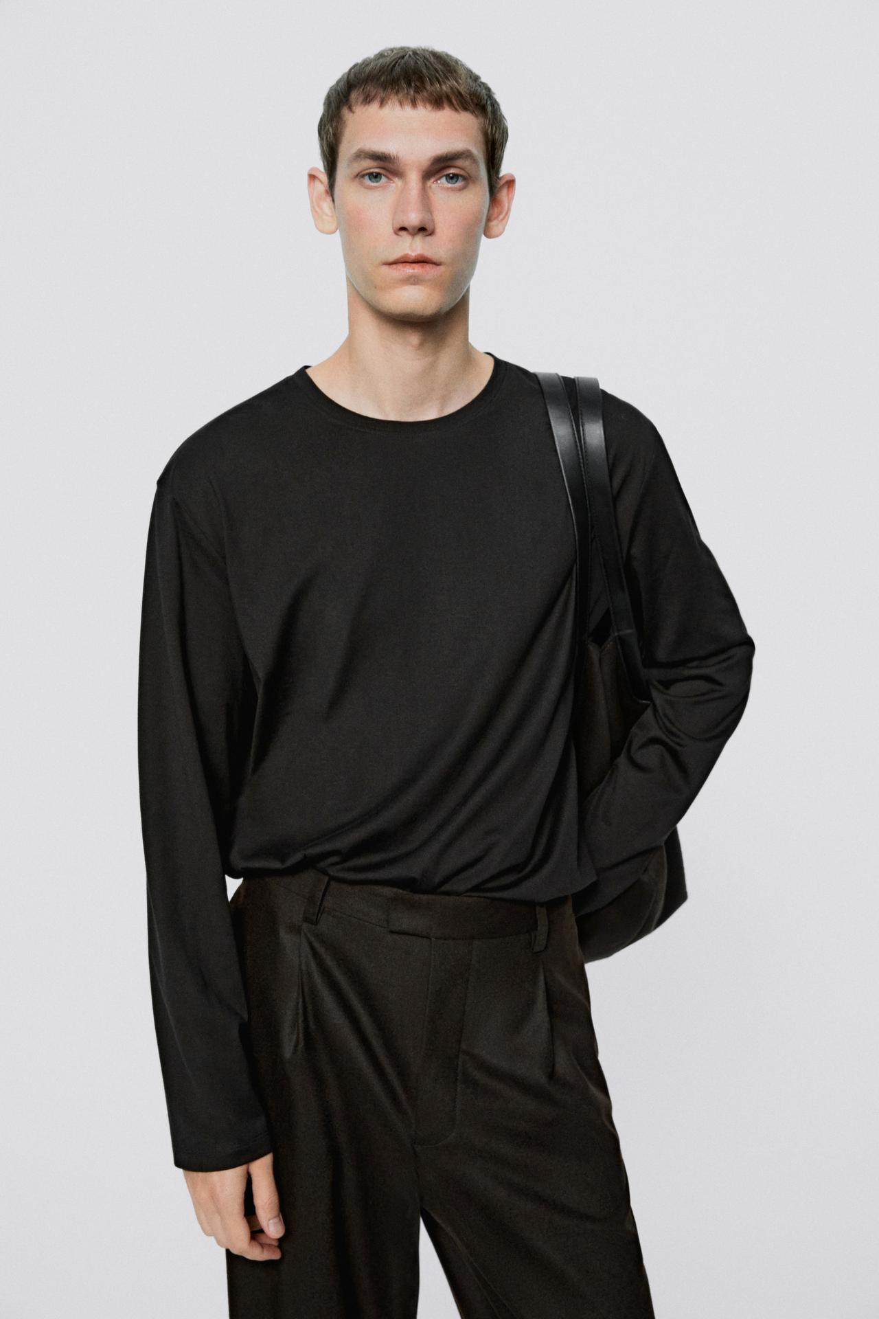 100% cotton long sleeve T-shirt - LIMITED EDITION — BLACK