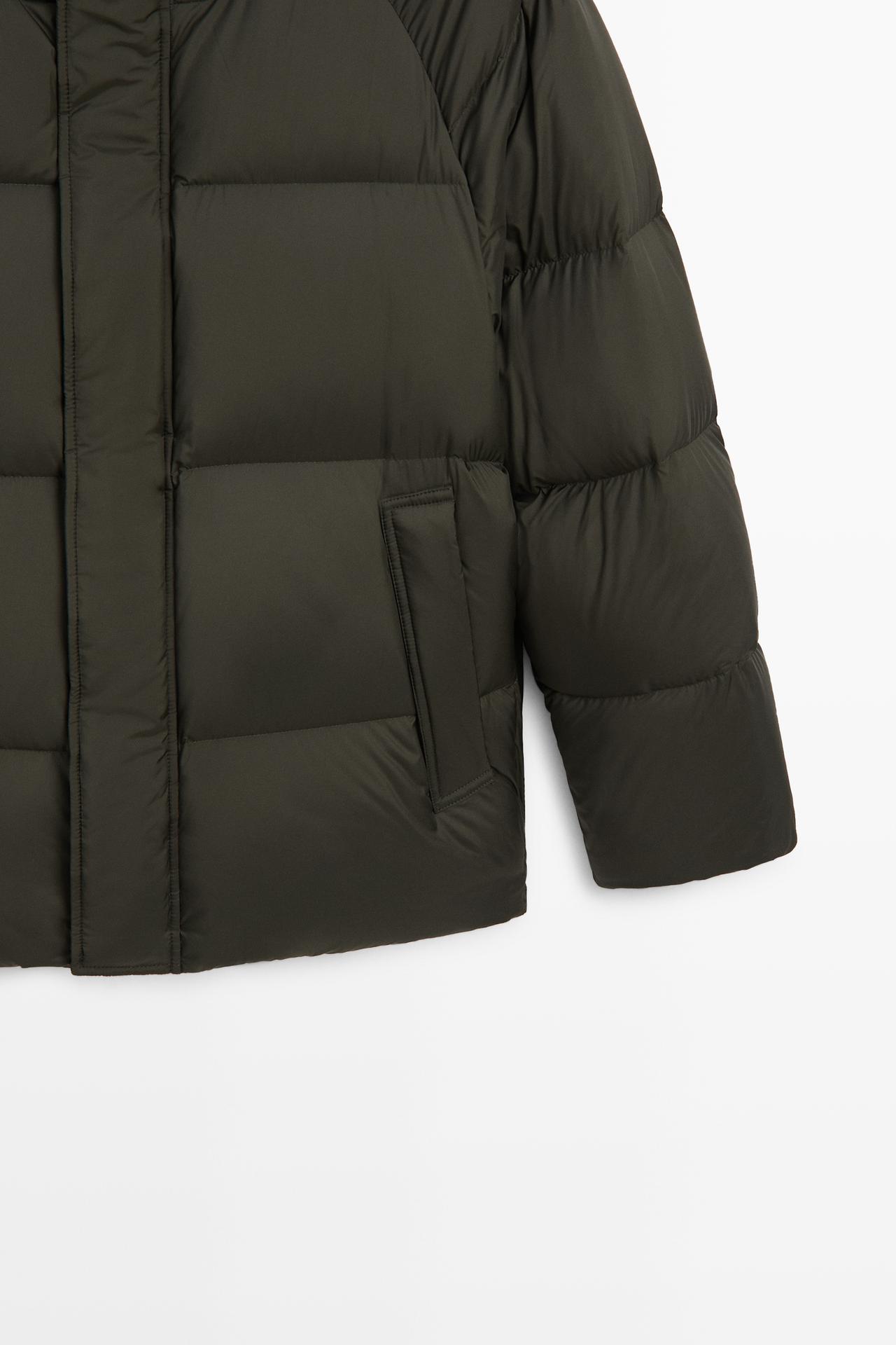 Oversize down jacket — DARK KHAKI