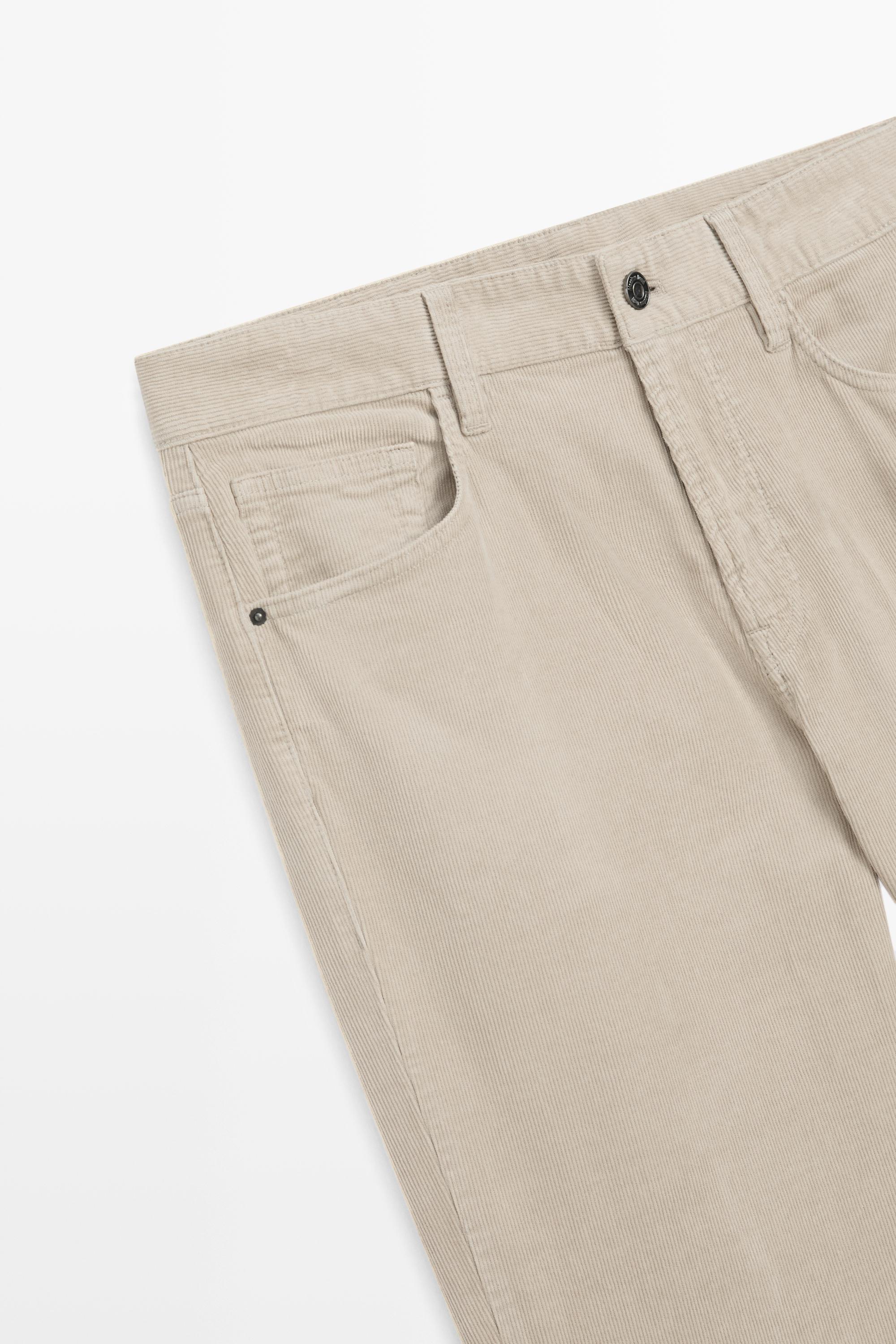 Massimo Dutti Tapered fit fitilli kadife pantolon
