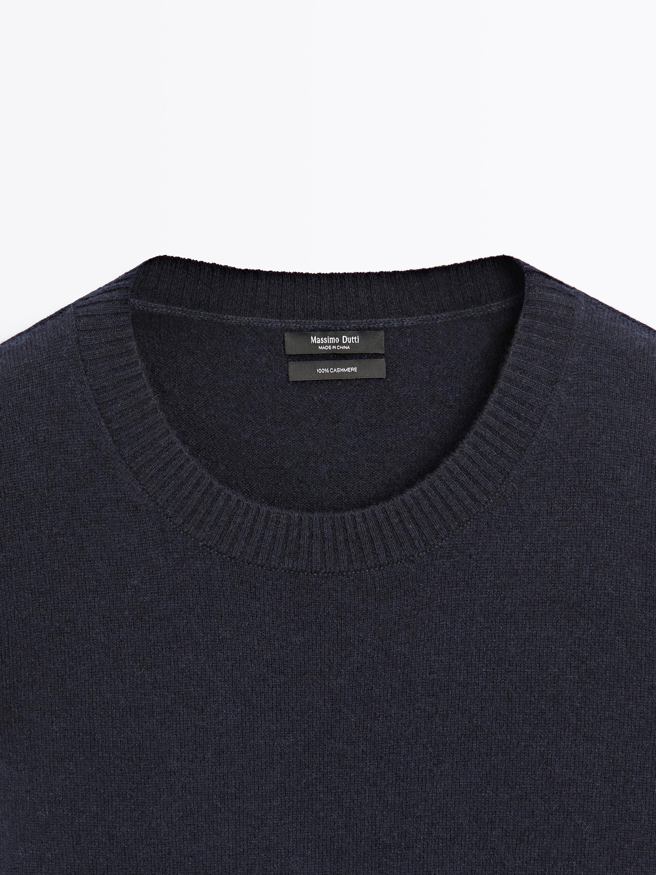 100% cashmere crew neck sweater