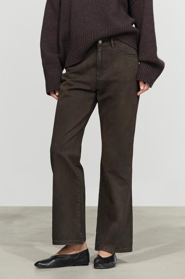 Kick flare fit pants — Chocolate 3