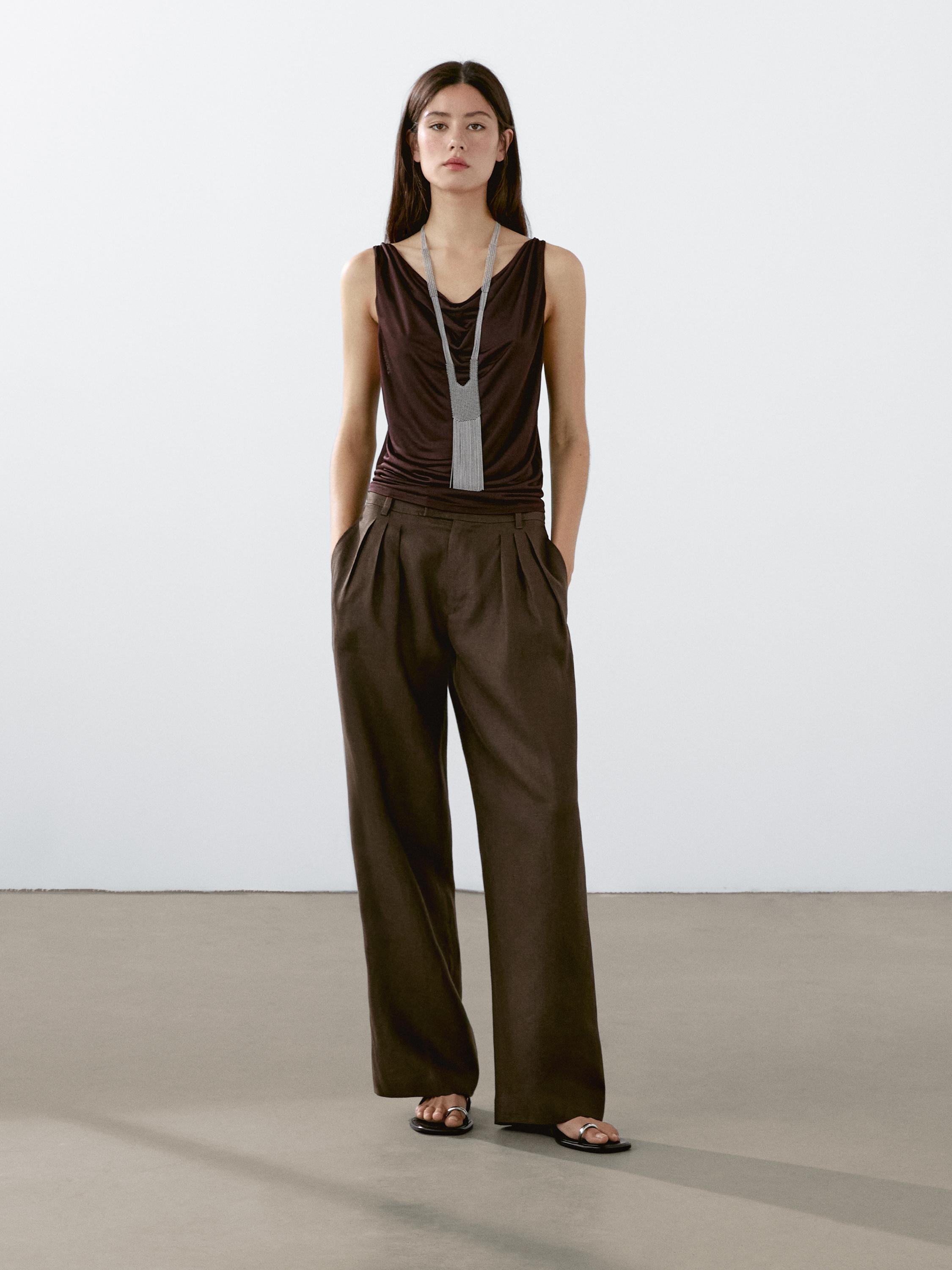★ Massimo Dutti★ 100 Linen Triple Pintuck Pants 050348342 5034834806_1_1_14.jpg?t=