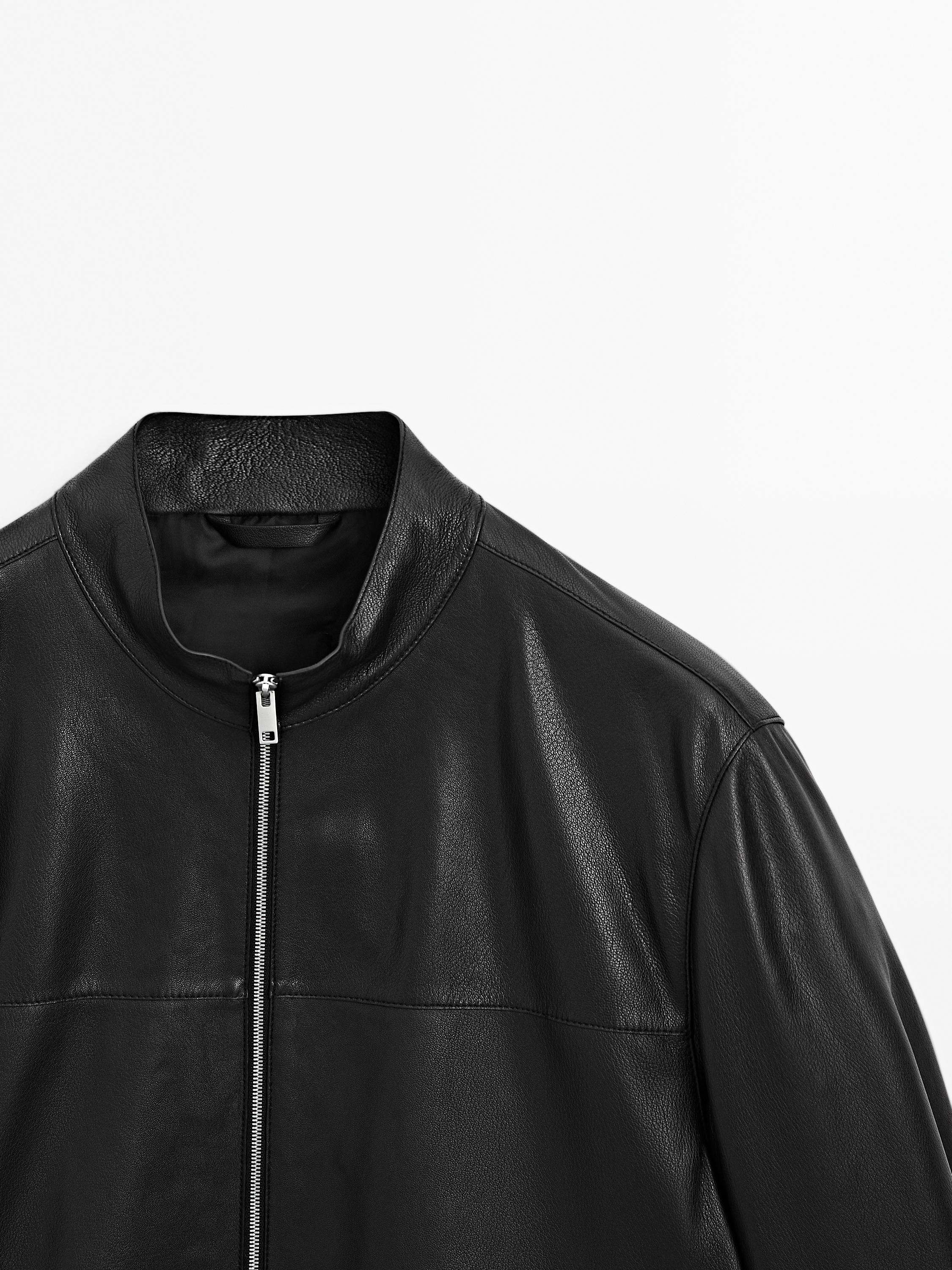 Nappa sheepskin jacket — BLACK