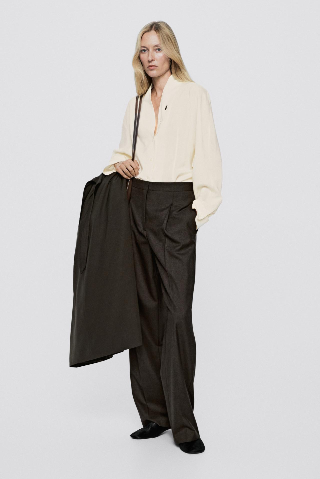 100% wool straight-leg pants - LIMITED EDITION — BROWN MARL