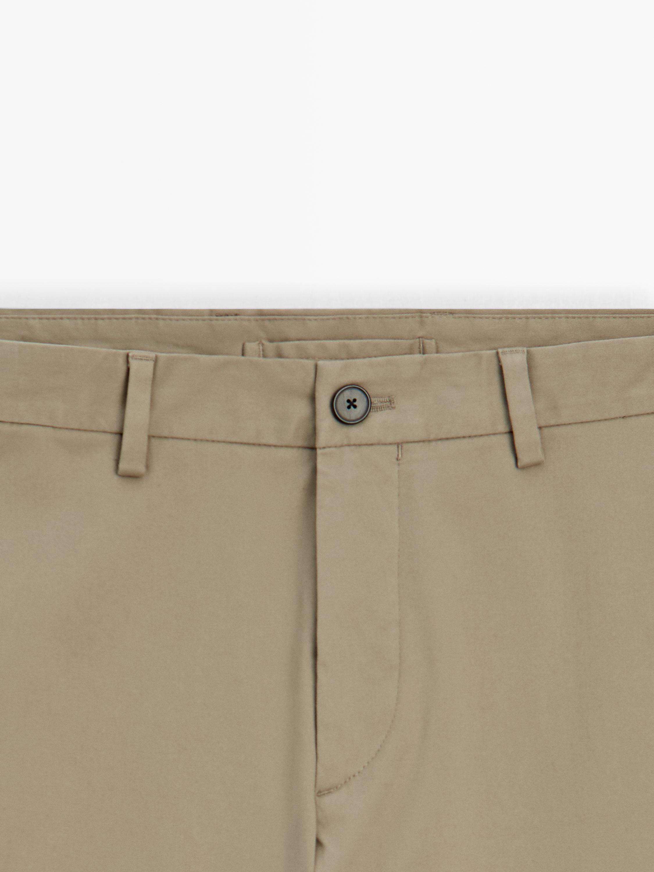 Slim fit cotton trousers — OCHRE