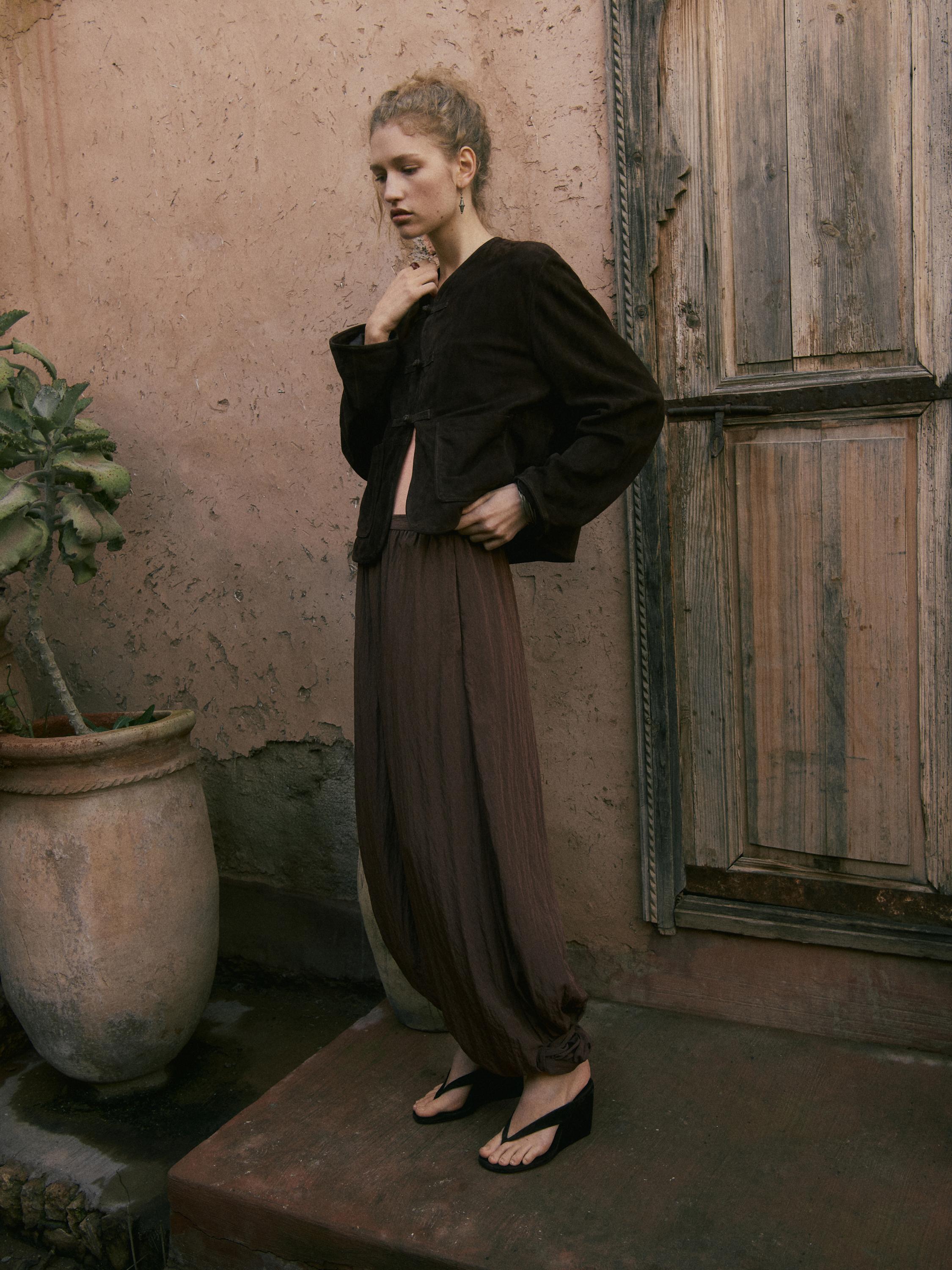 flowing draped pants