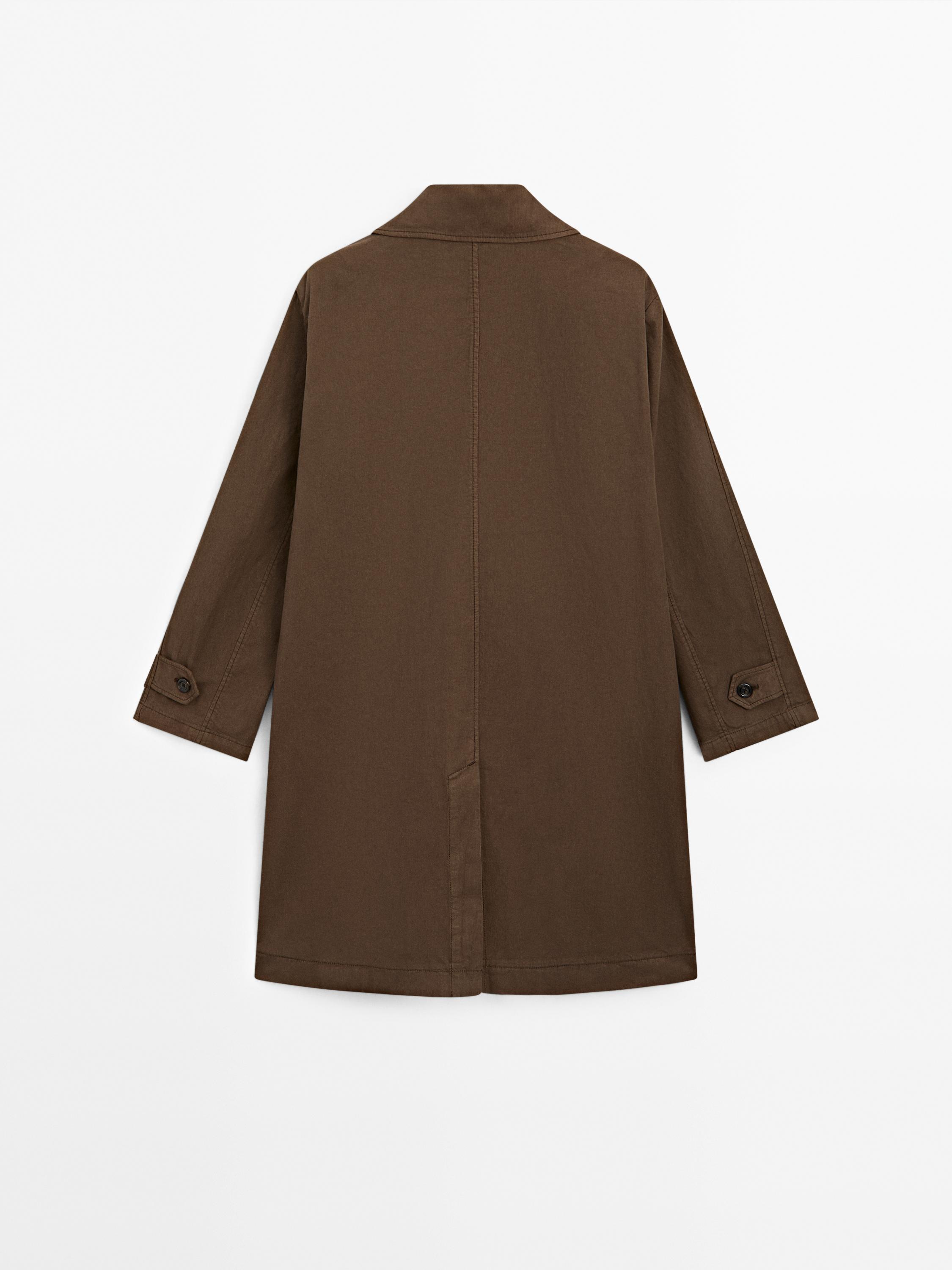 Cotton blend trench coat