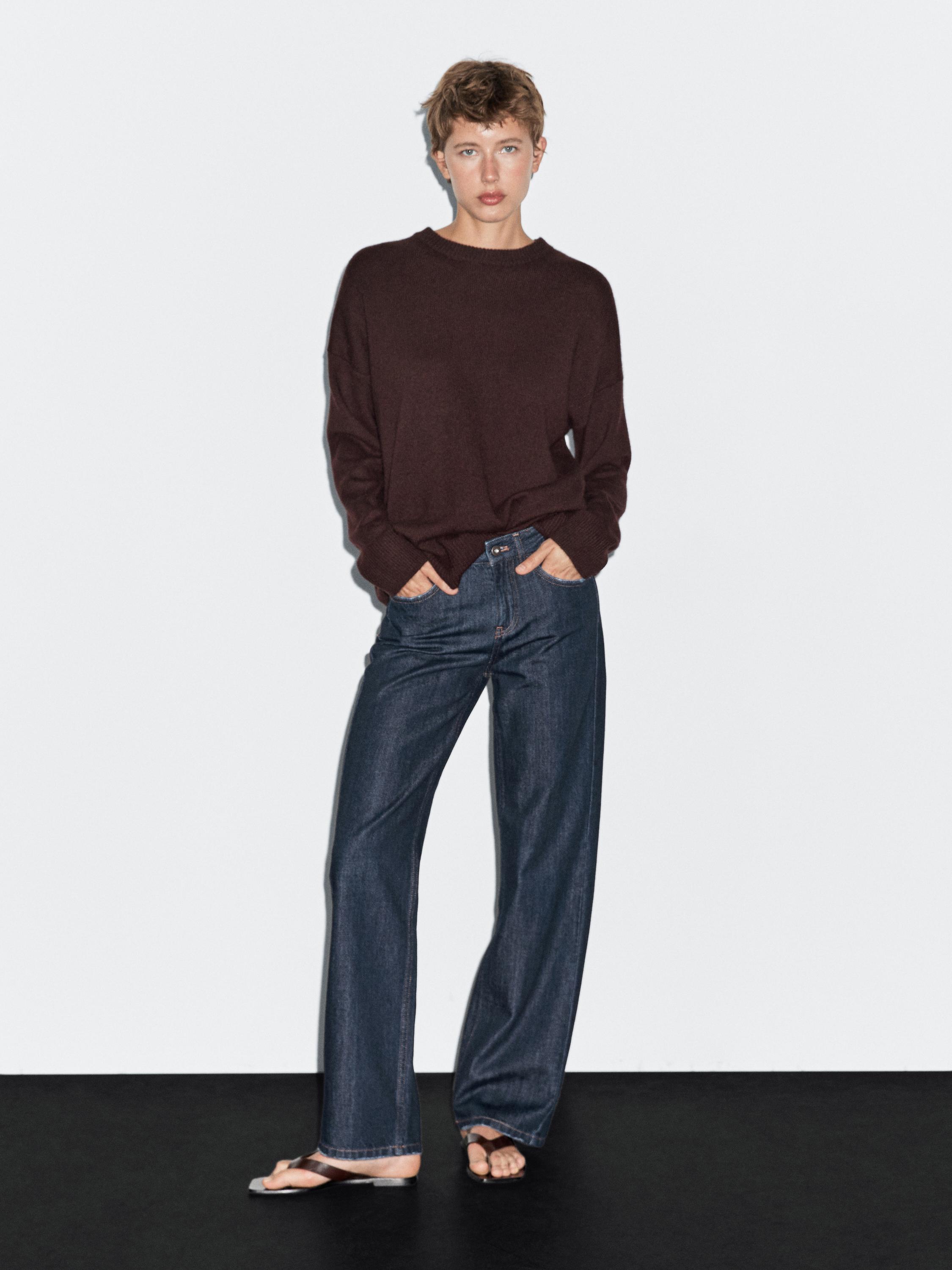 100% cashmere oversize knit sweater