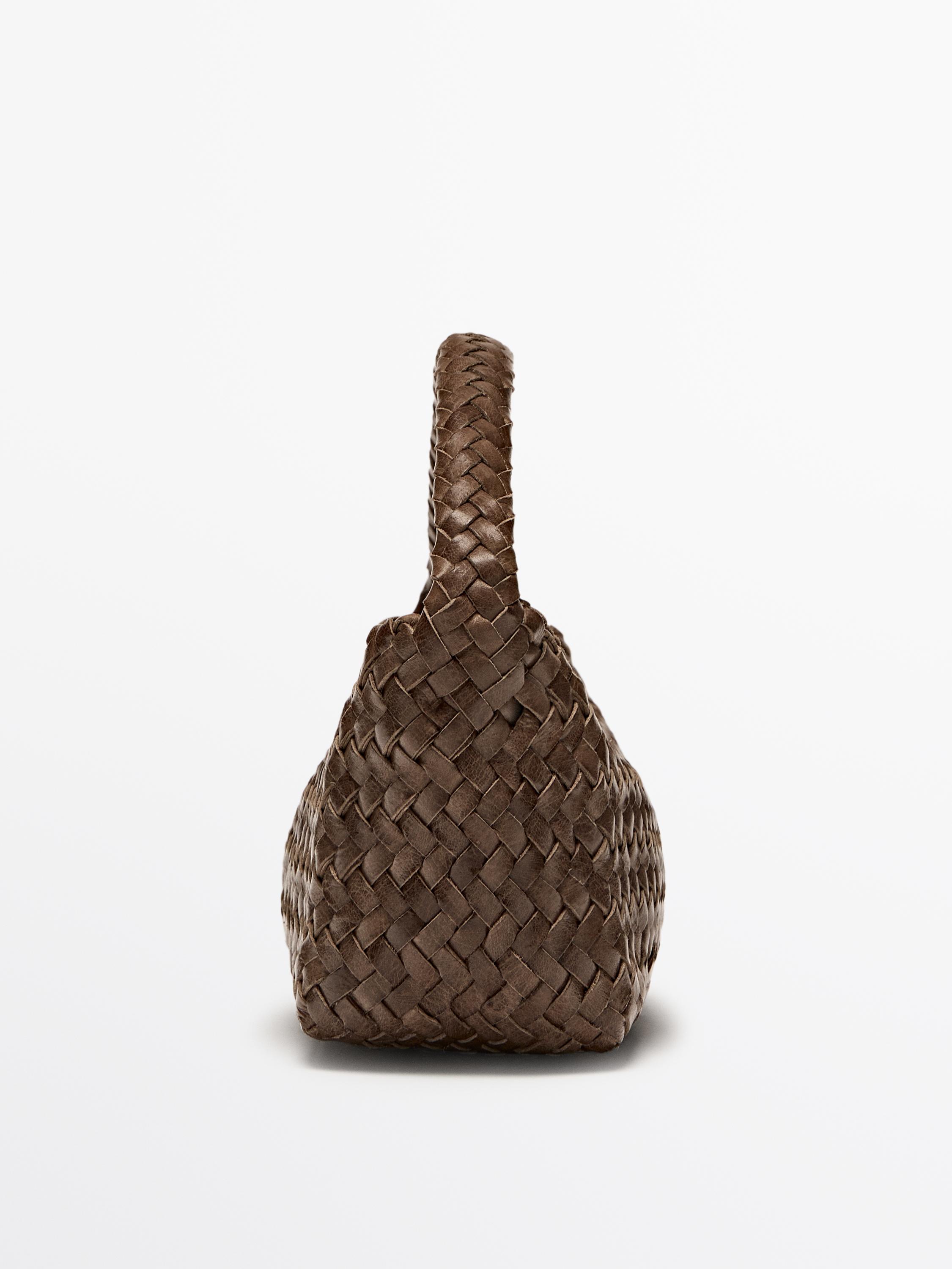 Bolso bandolera trenzado piel napa