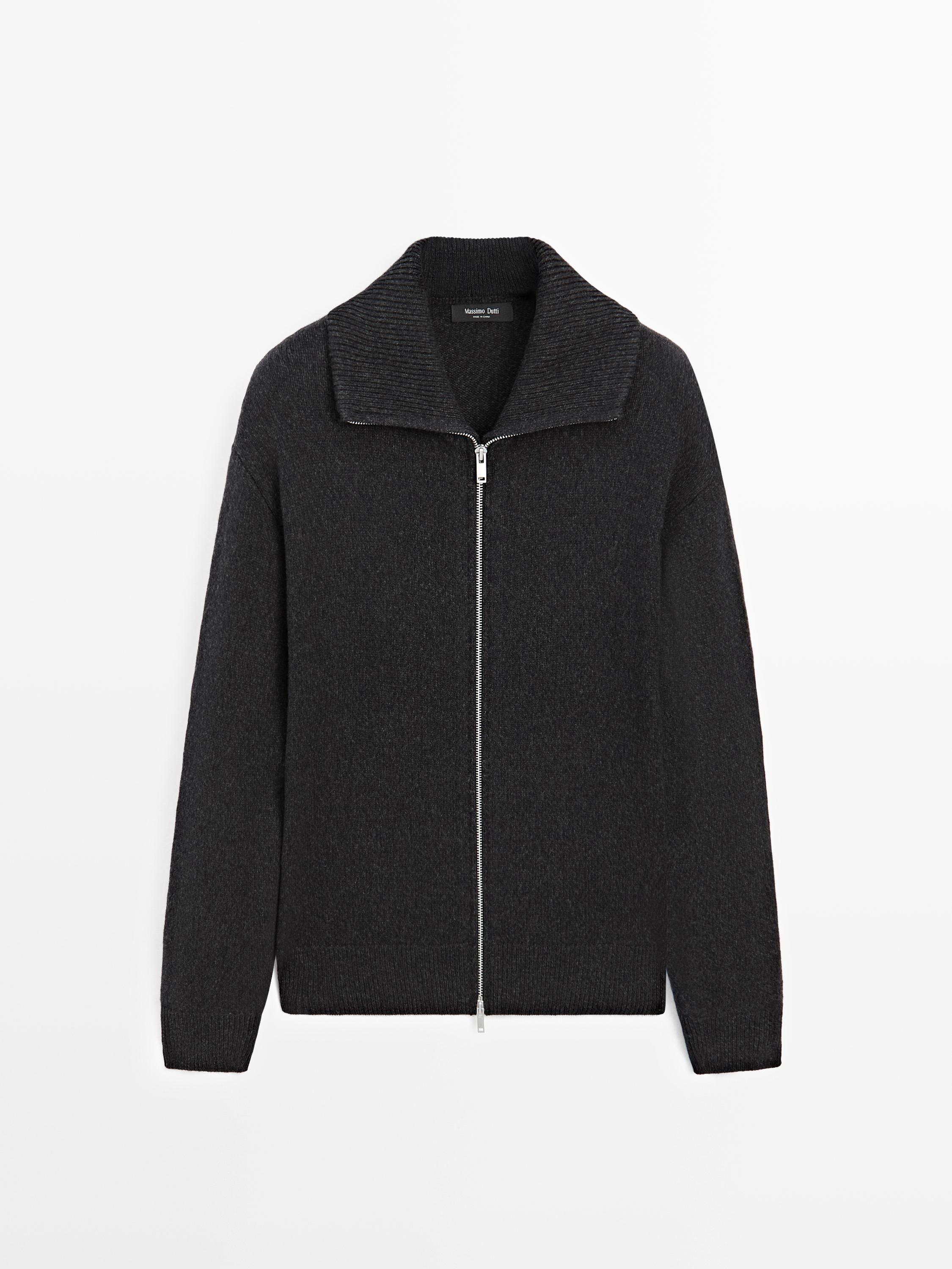 Laine Massimo Dutti Cardigan Femme Cardigan Ajouré 100 Laine