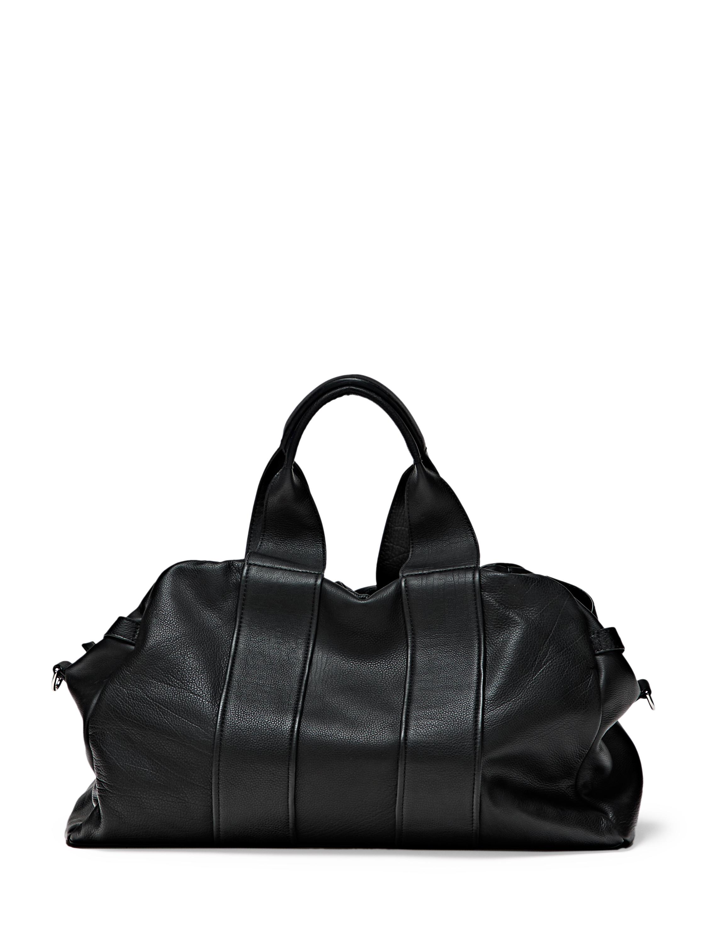 Nappa leather travel bag — BLACK