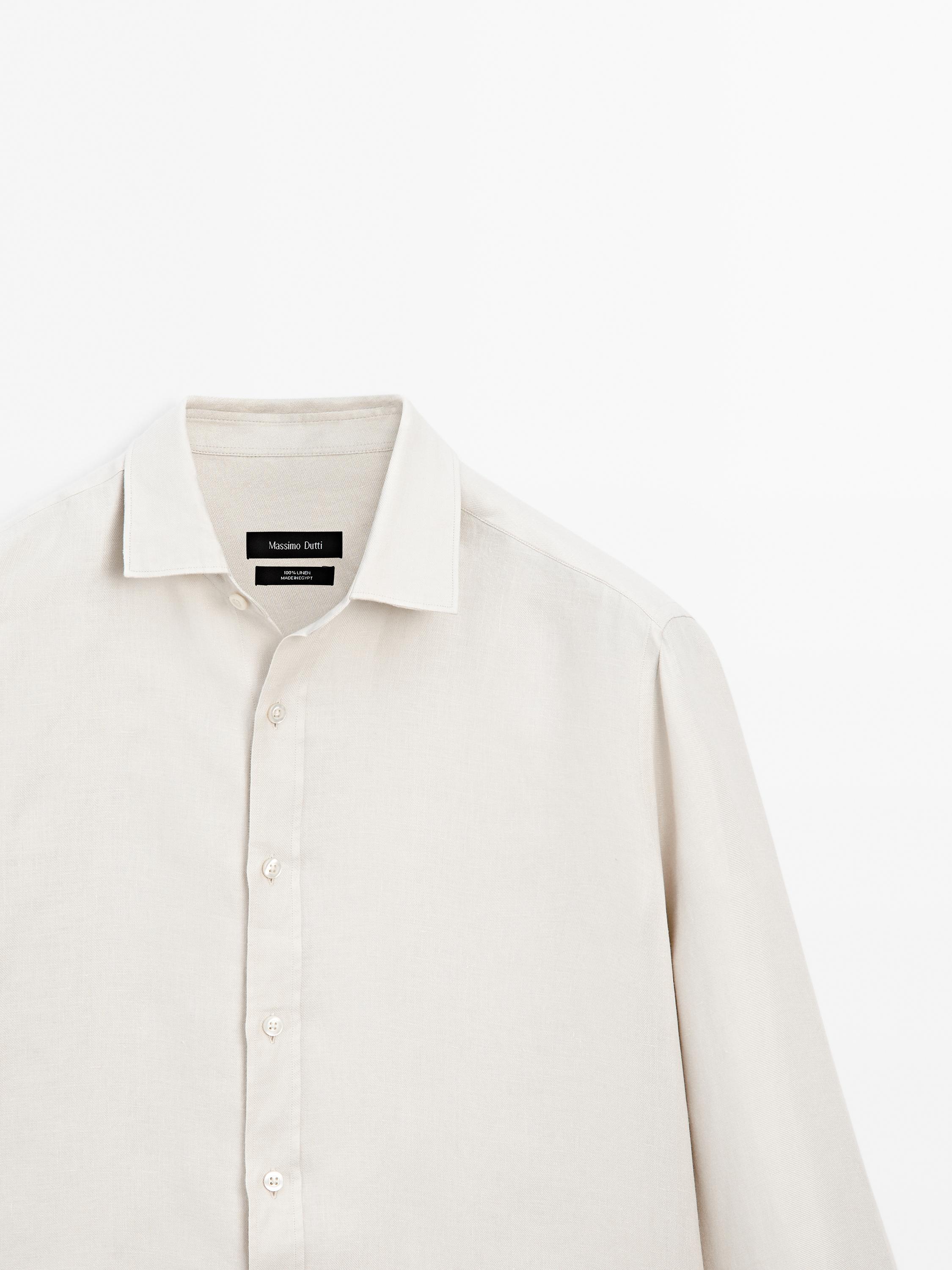 100% linen regular fit shirt