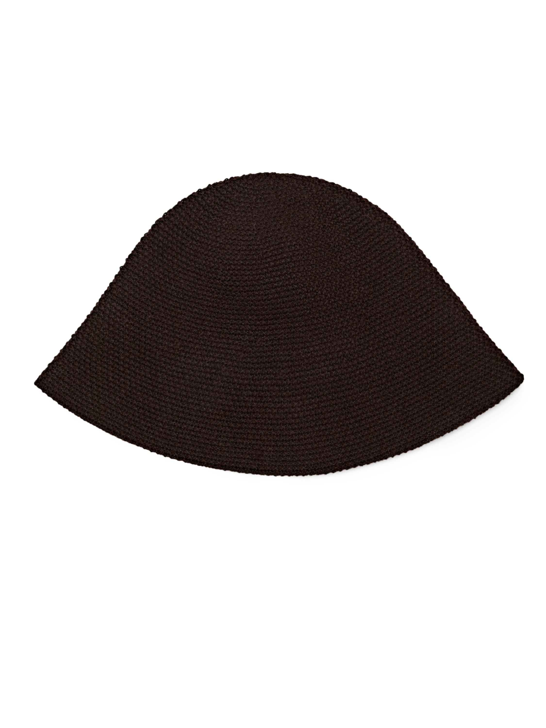 Wool blend knit beanie — BROWN