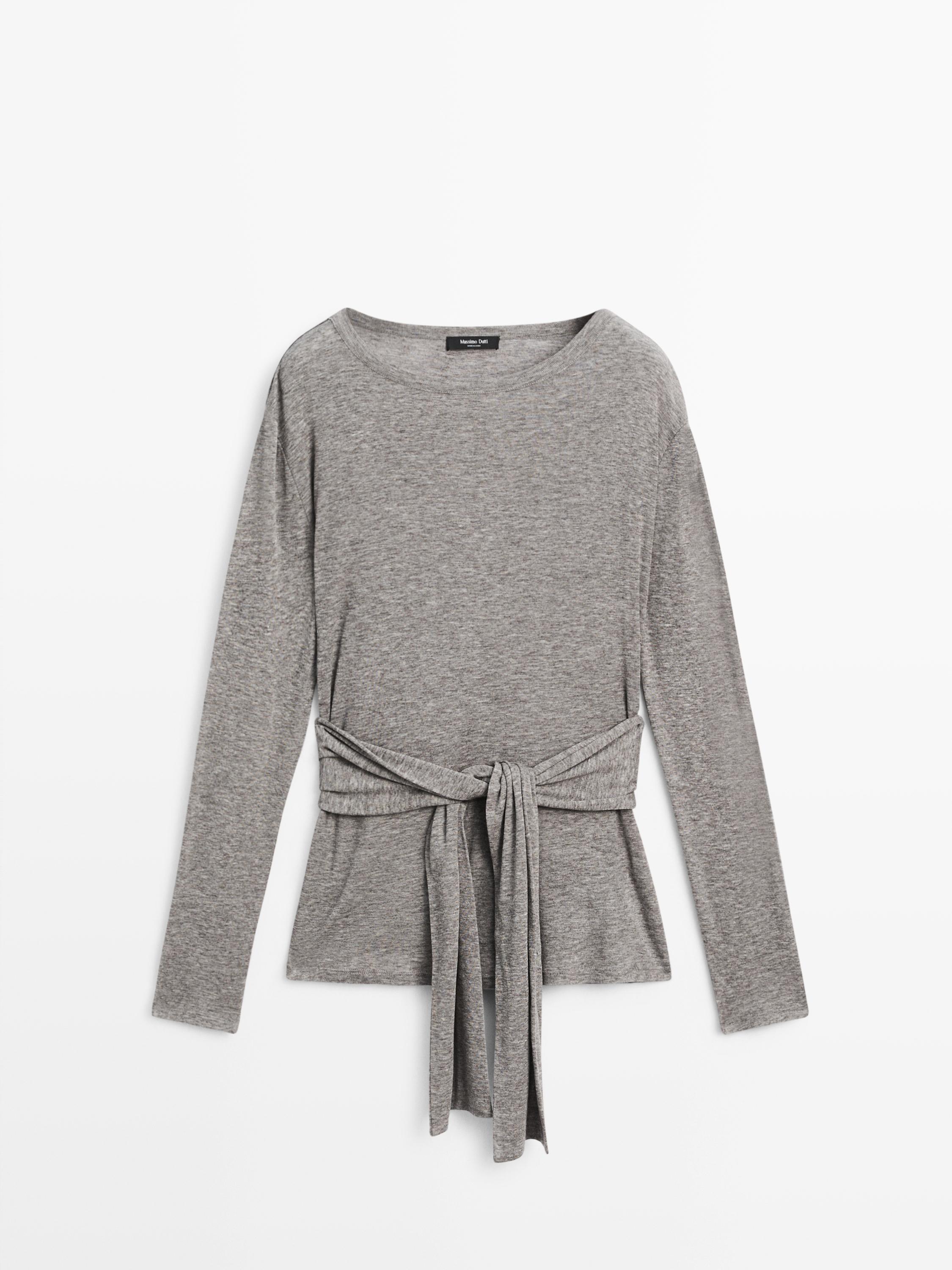 T-shirt with tie detail