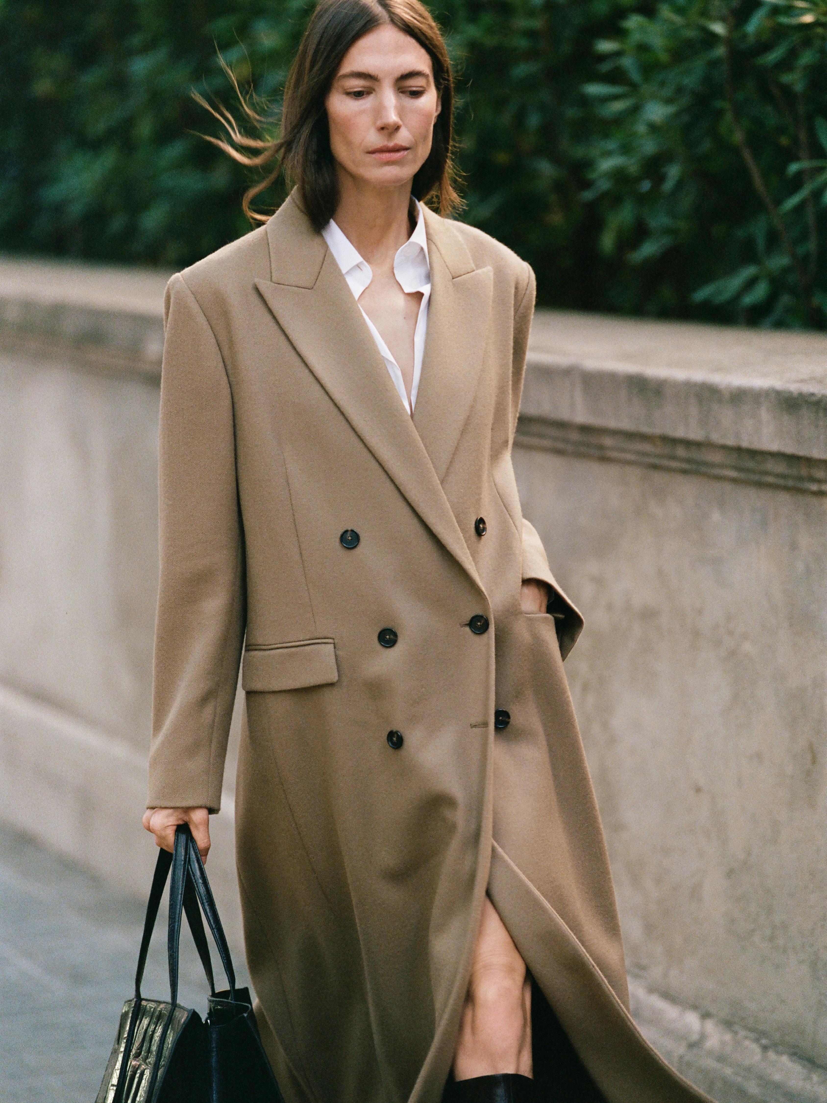 100% wool long coat