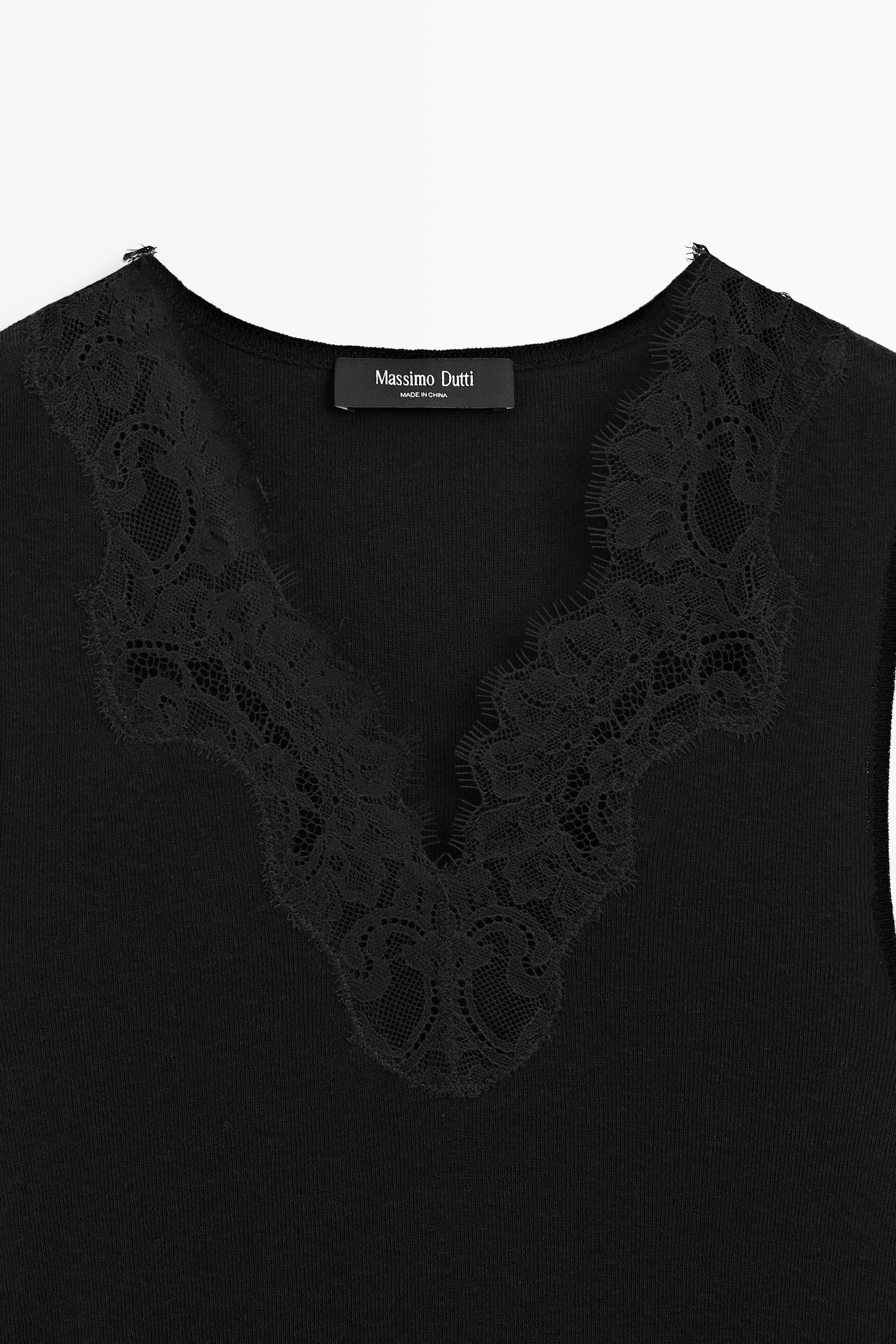Cotton/cashmere blend camisole top - thumbnail 10