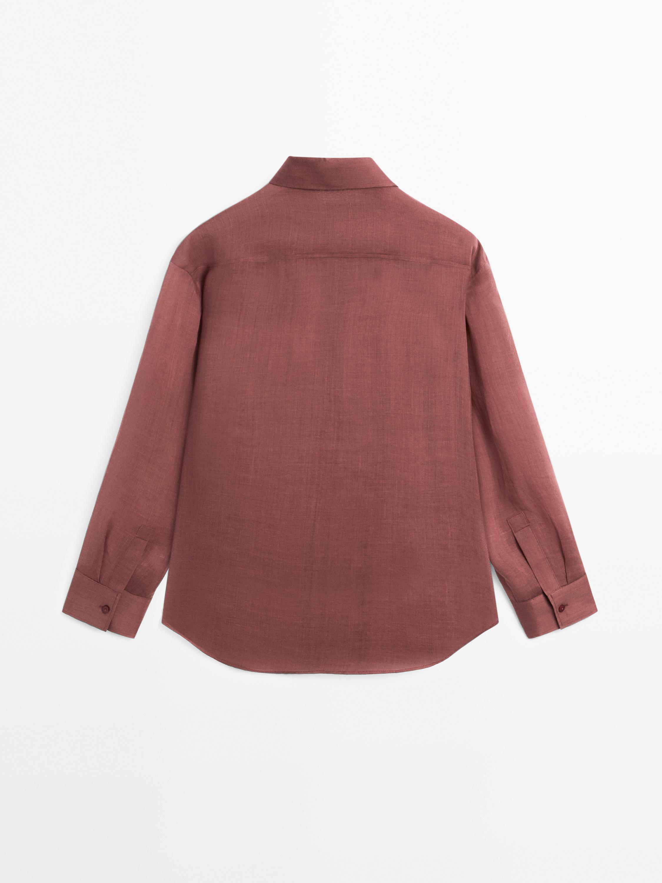 Flowing ramie blend shirt