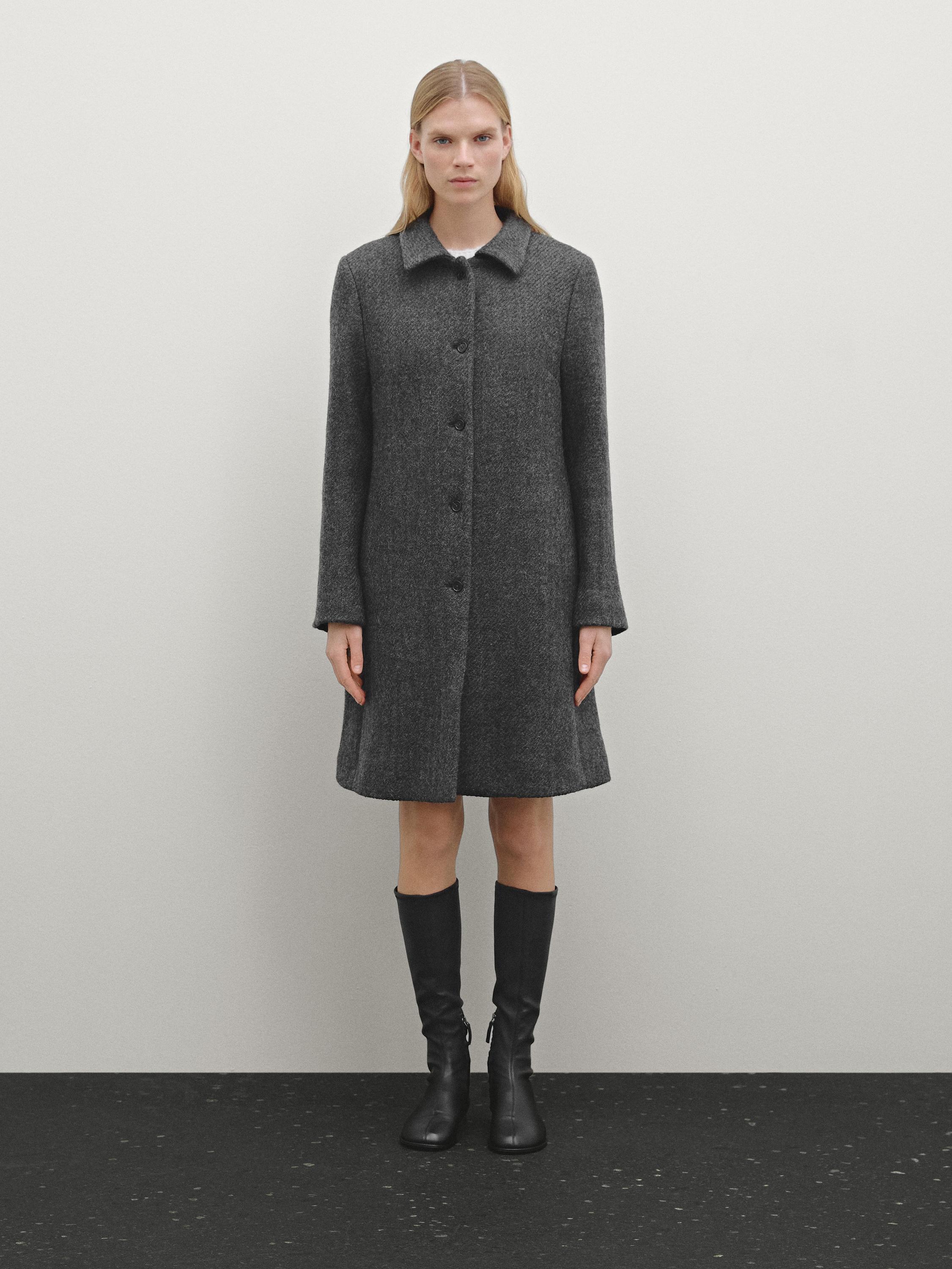 Long wool coat grey hotsell