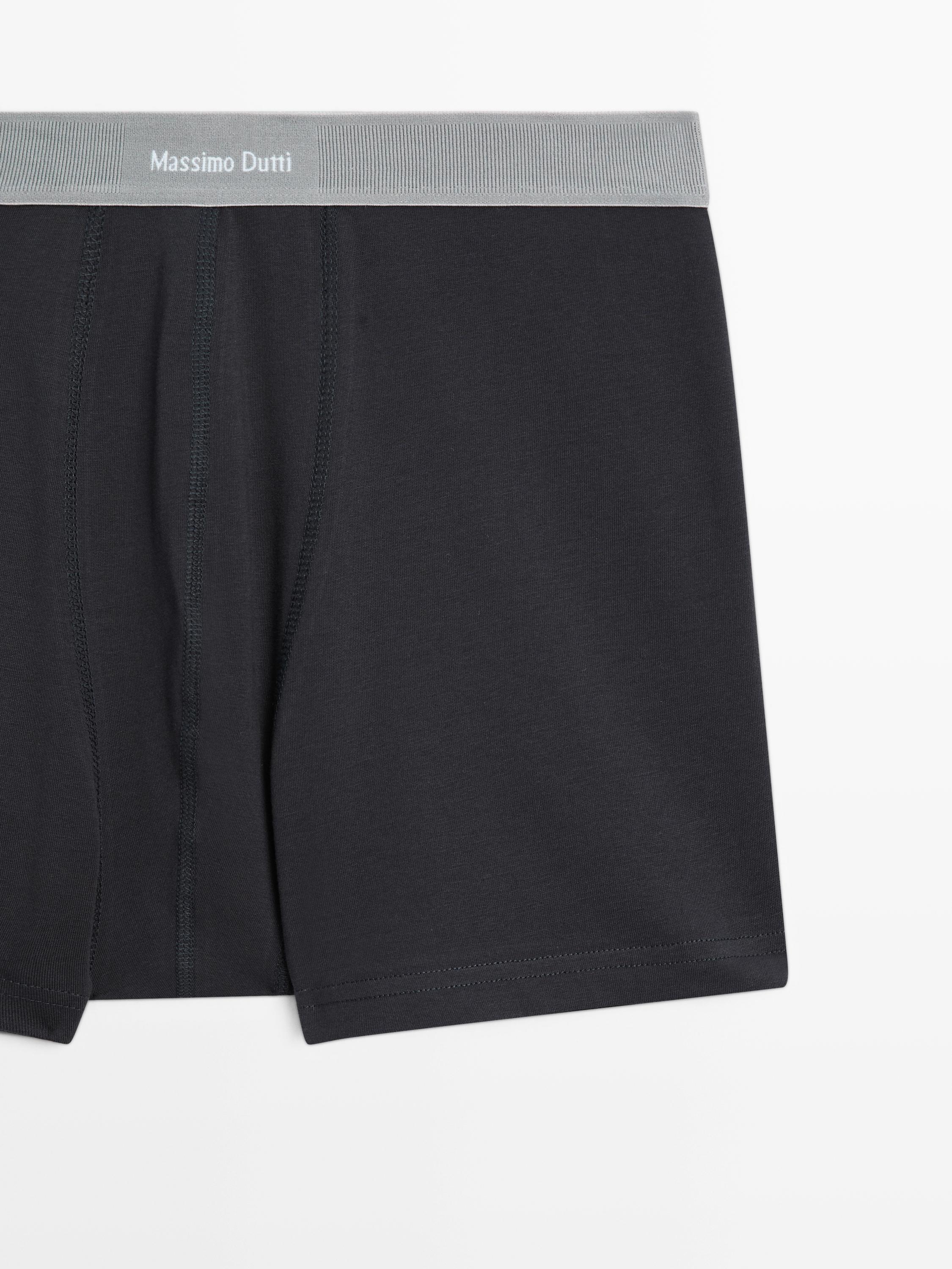 Boxers with logo waistband — DARK BLUE