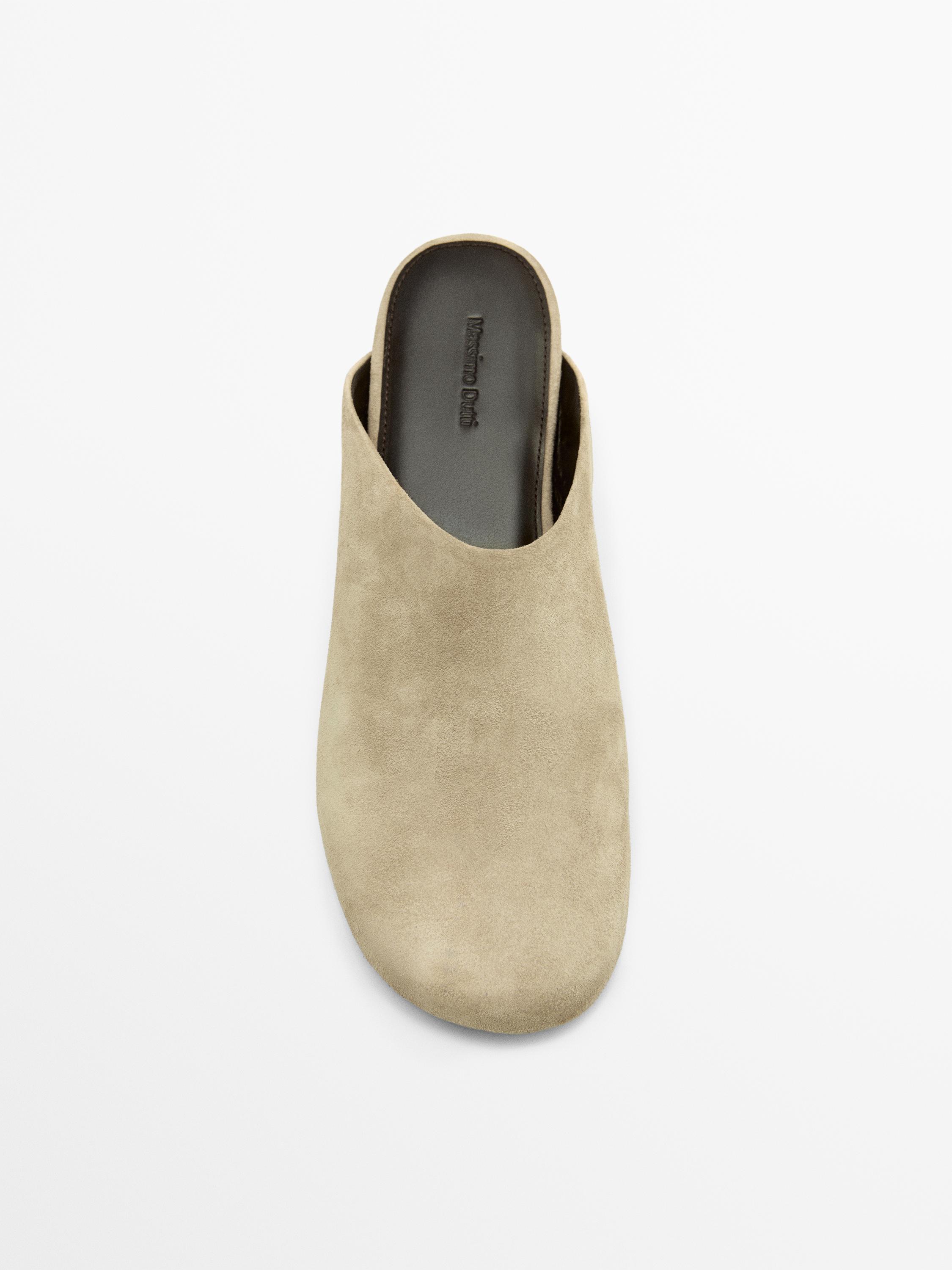 Split suede clogs — 1-118