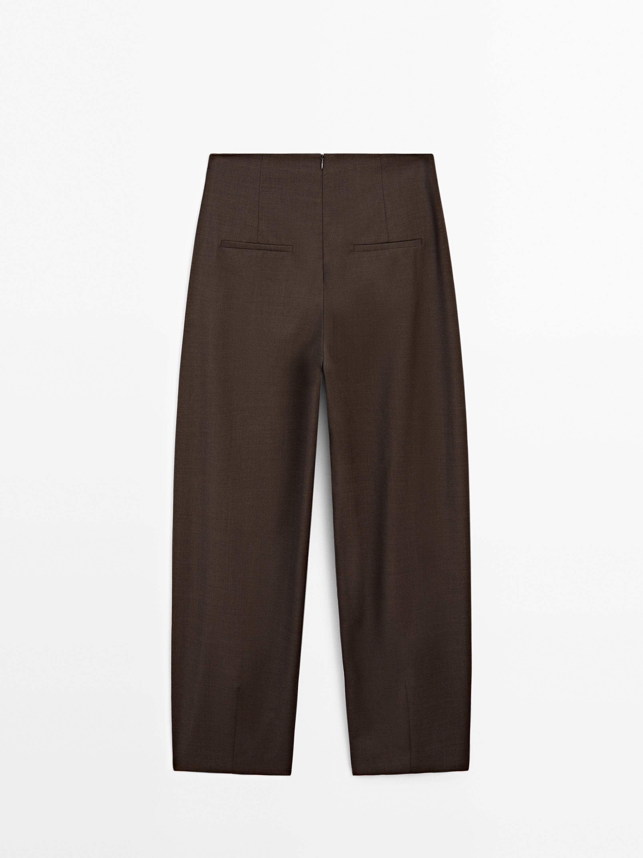 Pantalón pinzas ancho 100 % la - STUDIO
