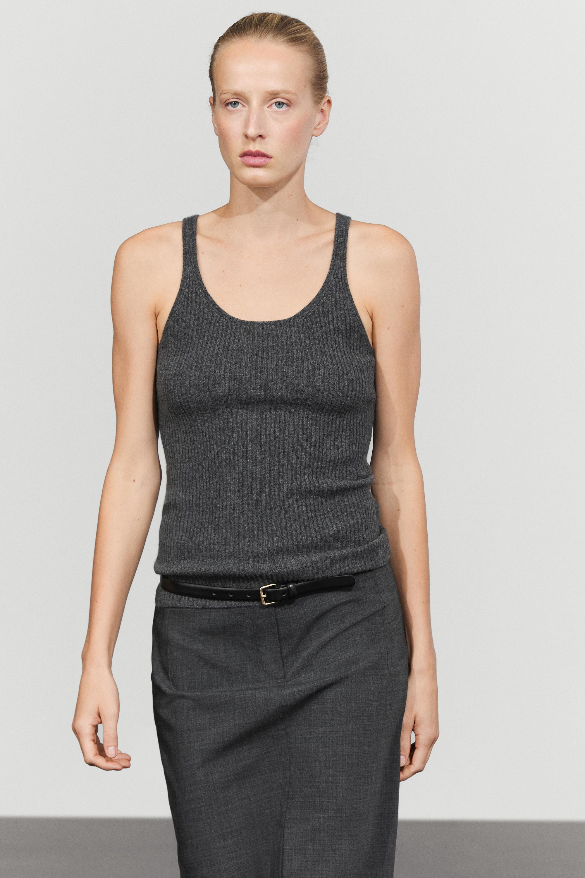 Massimo Dutti %100 Kaşmir Fitilli Triko Üst görsel 8