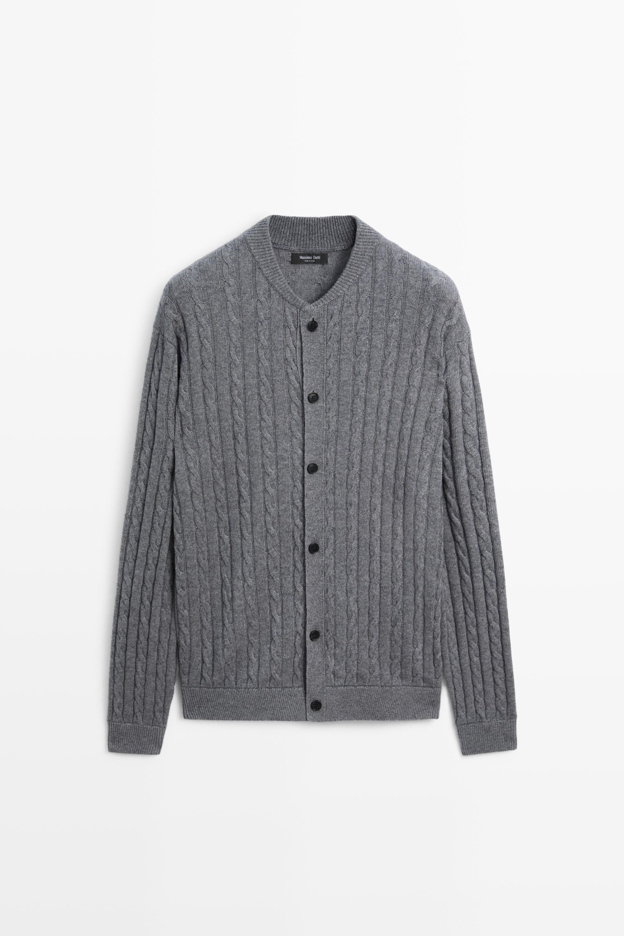 Cardigan bomber en maille torsadée