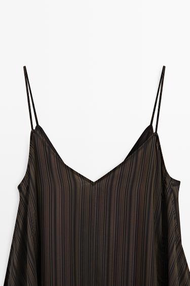 Asymmetrical flowing midi dress — DARK GREY 8