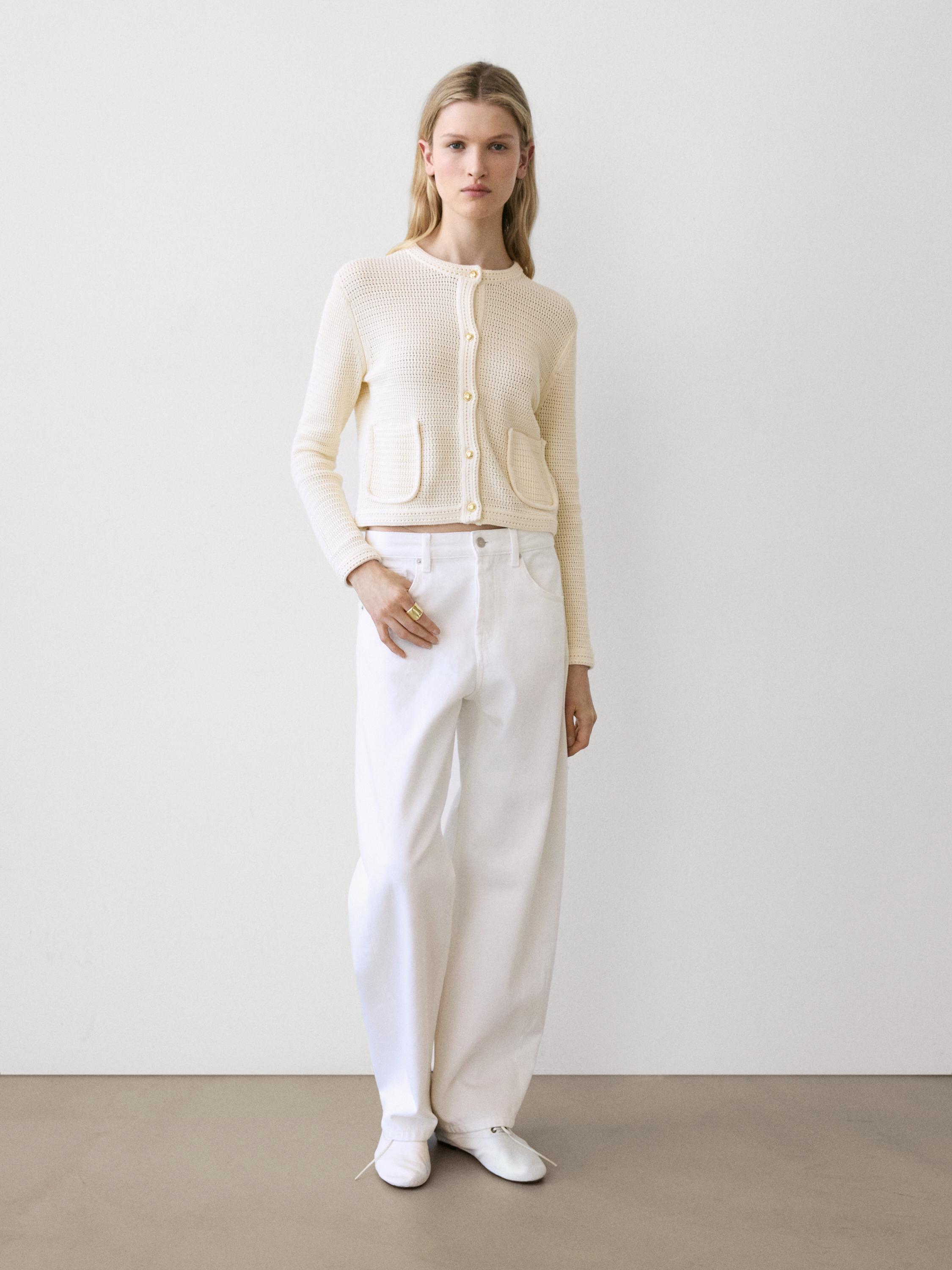 100% cotton knit cardigan