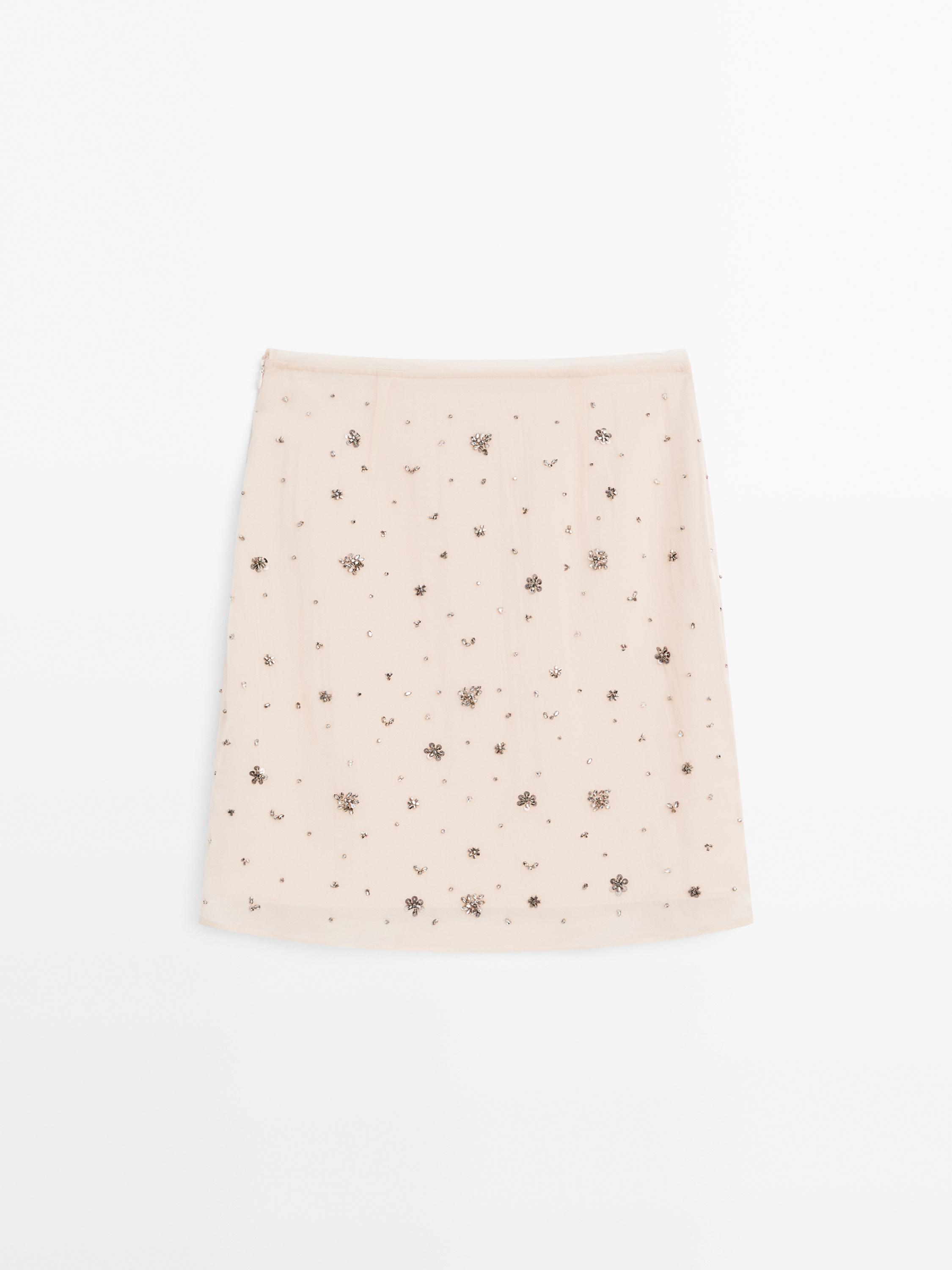 Rhinestone mini skirt