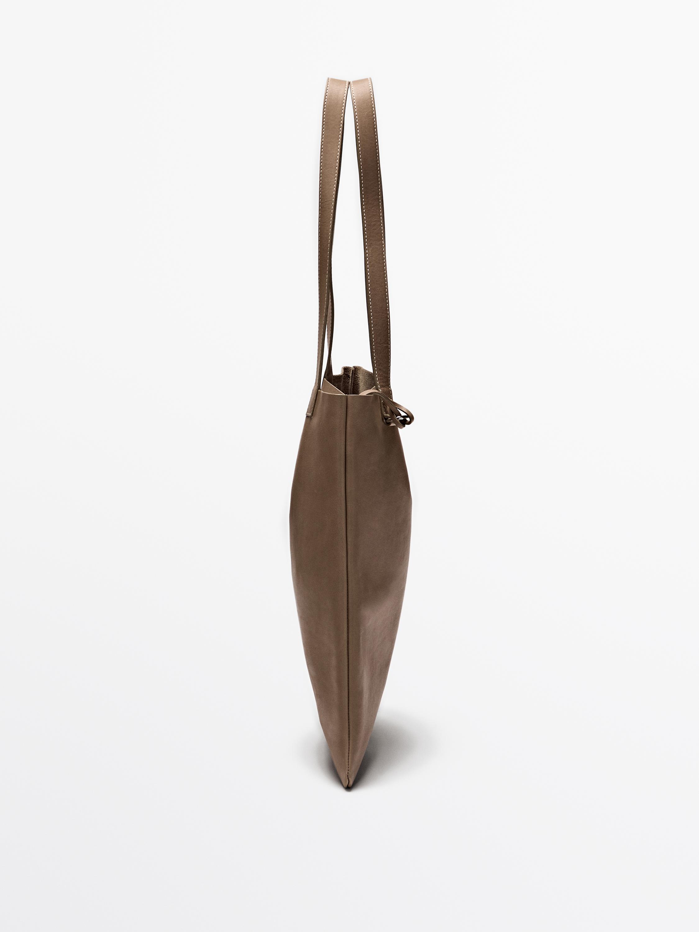 Tote bag en cuir nappa