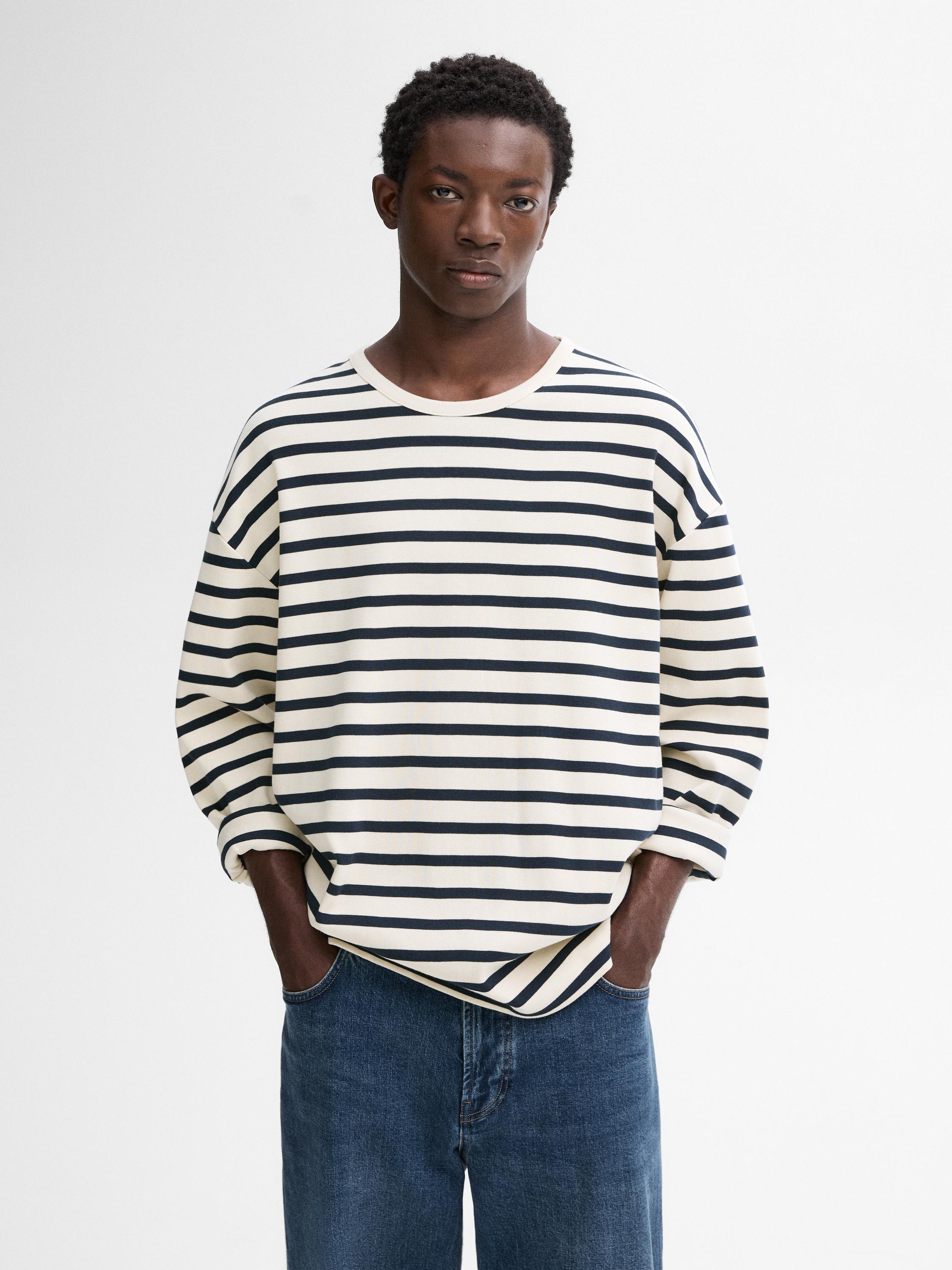 T shirt Marini re Manches Longues En Pur Coton Cru Polos Et T t-shirt-marini-re-manches-longues-en-pur-coton-cru-polos-et-t