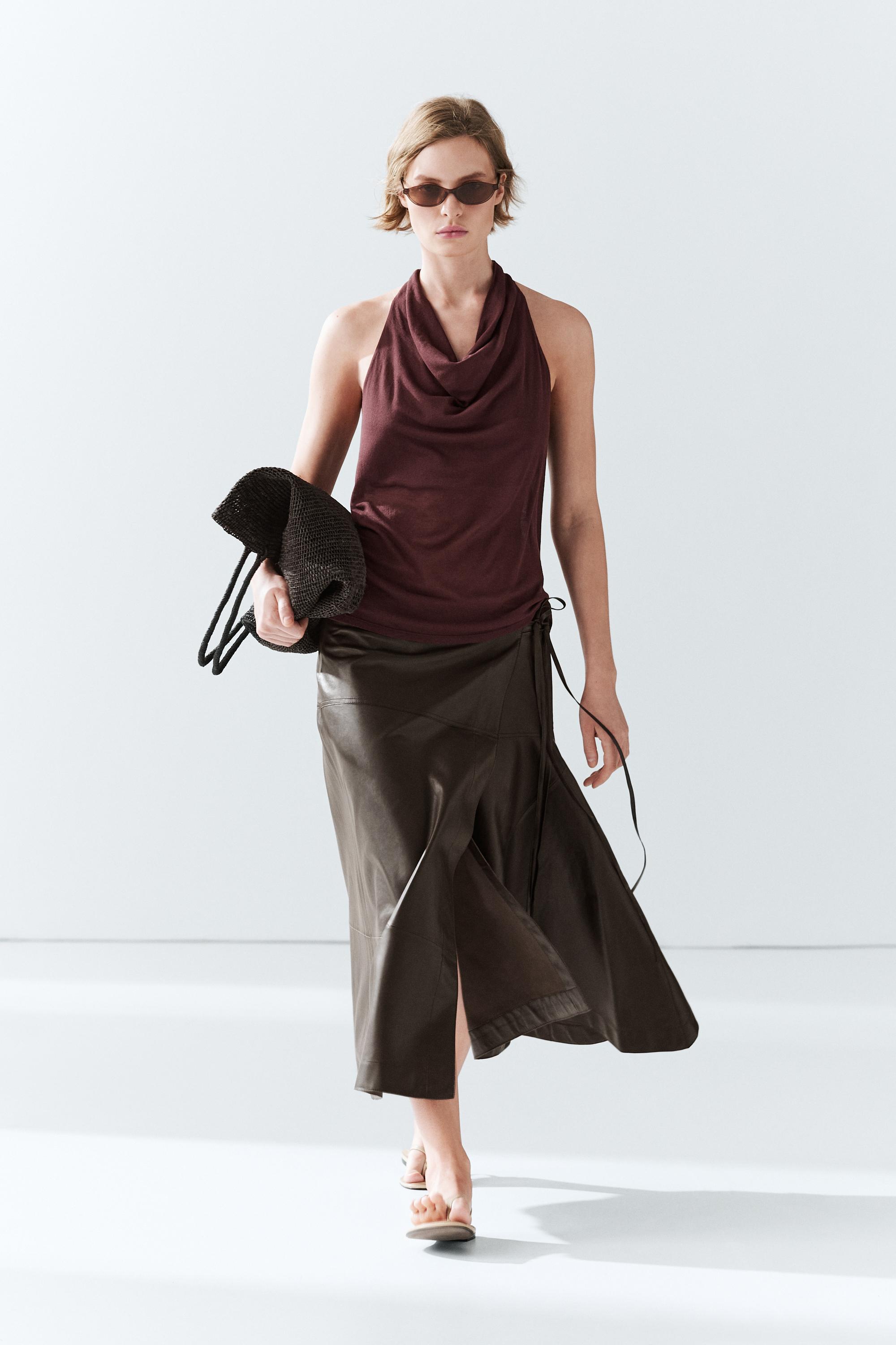 100% cotton draped top — BURGUNDY